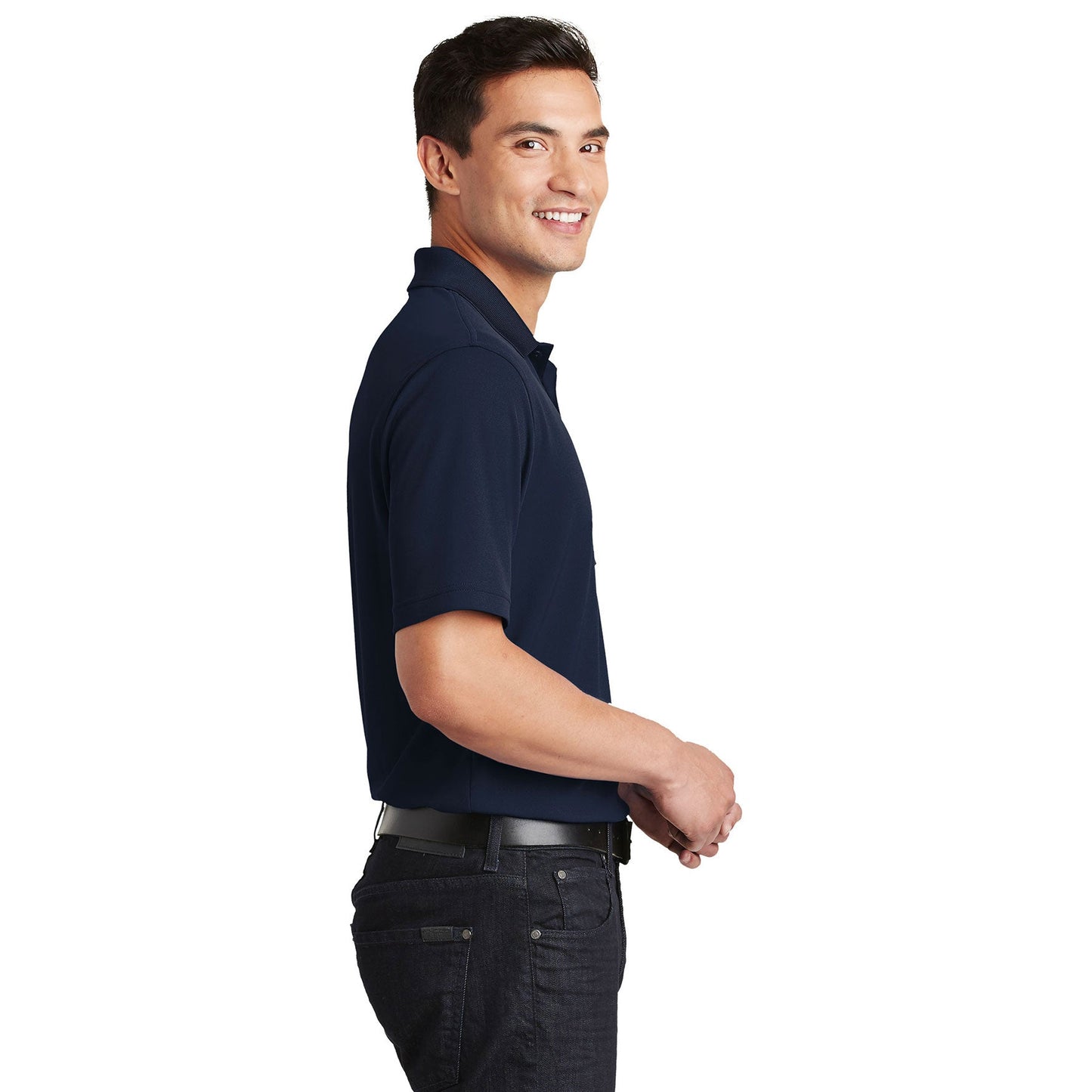 Deep Black Polo Shirt - Port Authority - Breathable Design