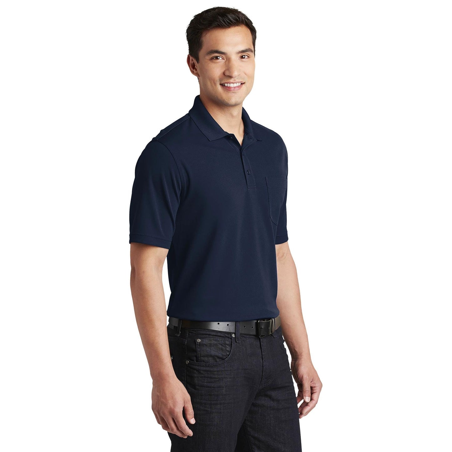 Deep Black Polo Shirt - Port Authority - Breathable Design