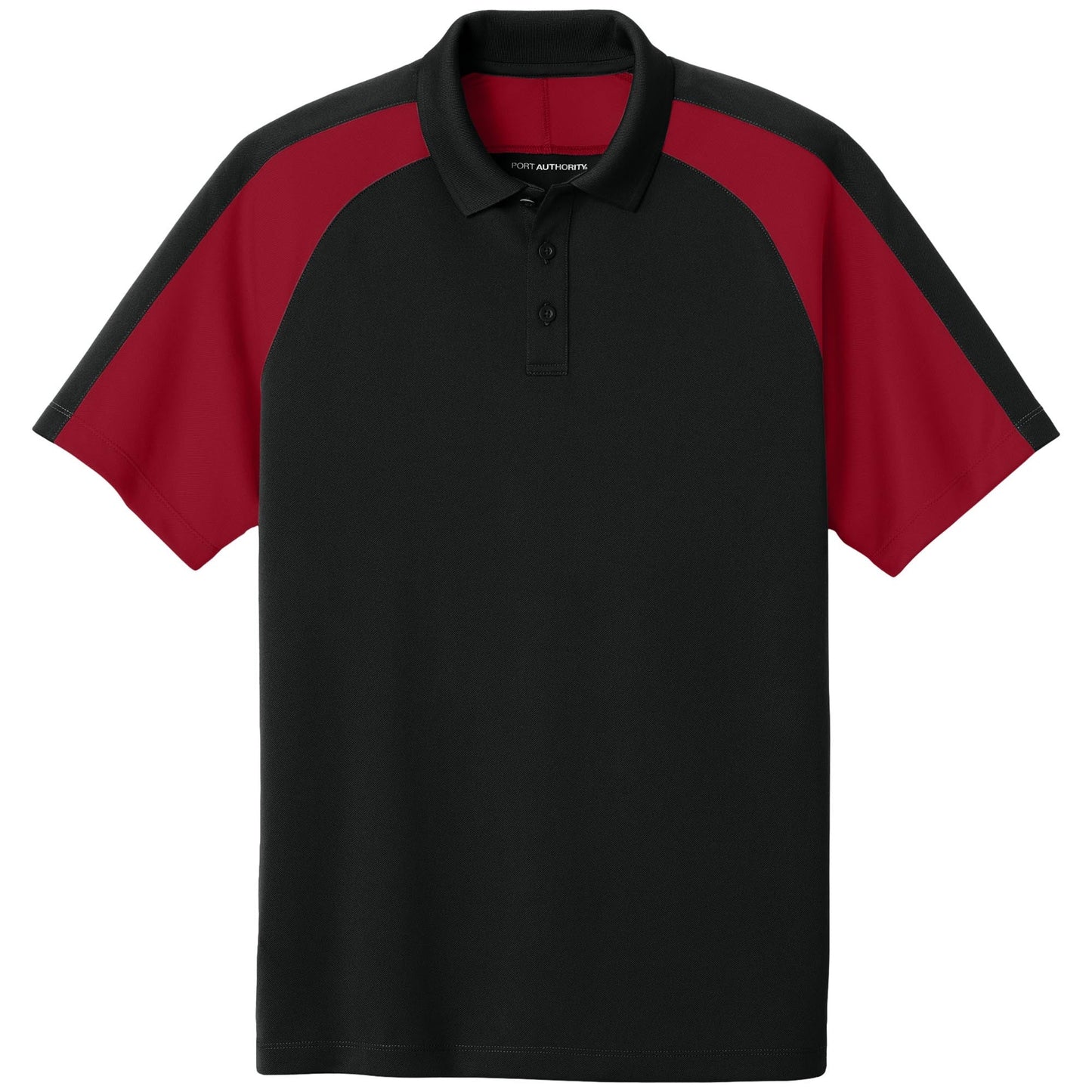 Deep Black/Rich Red Polo Shirt - Port Authority - Soft Fabric