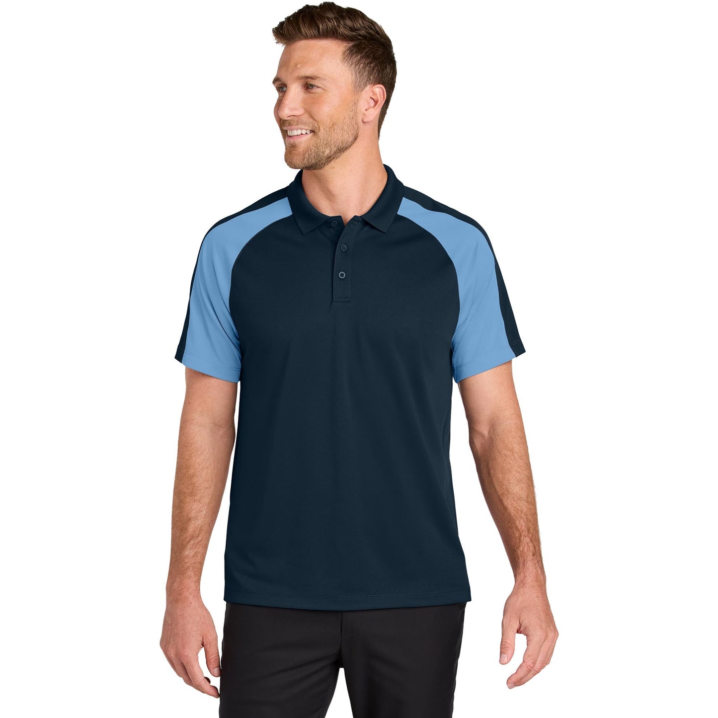 Deep Black/Rich Red Polo Shirt - Port Authority - Soft Fabric