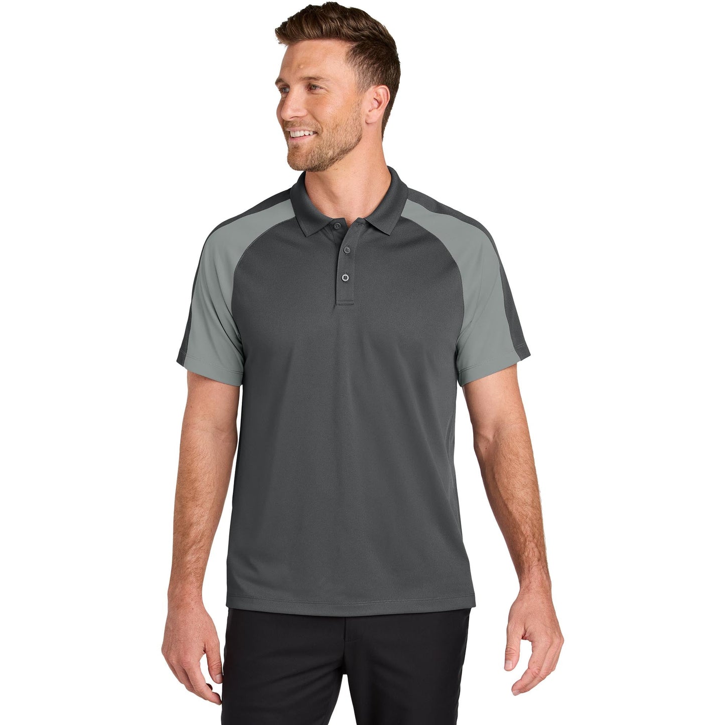 Deep Black/Rich Red Polo Shirt - Port Authority - Soft Fabric