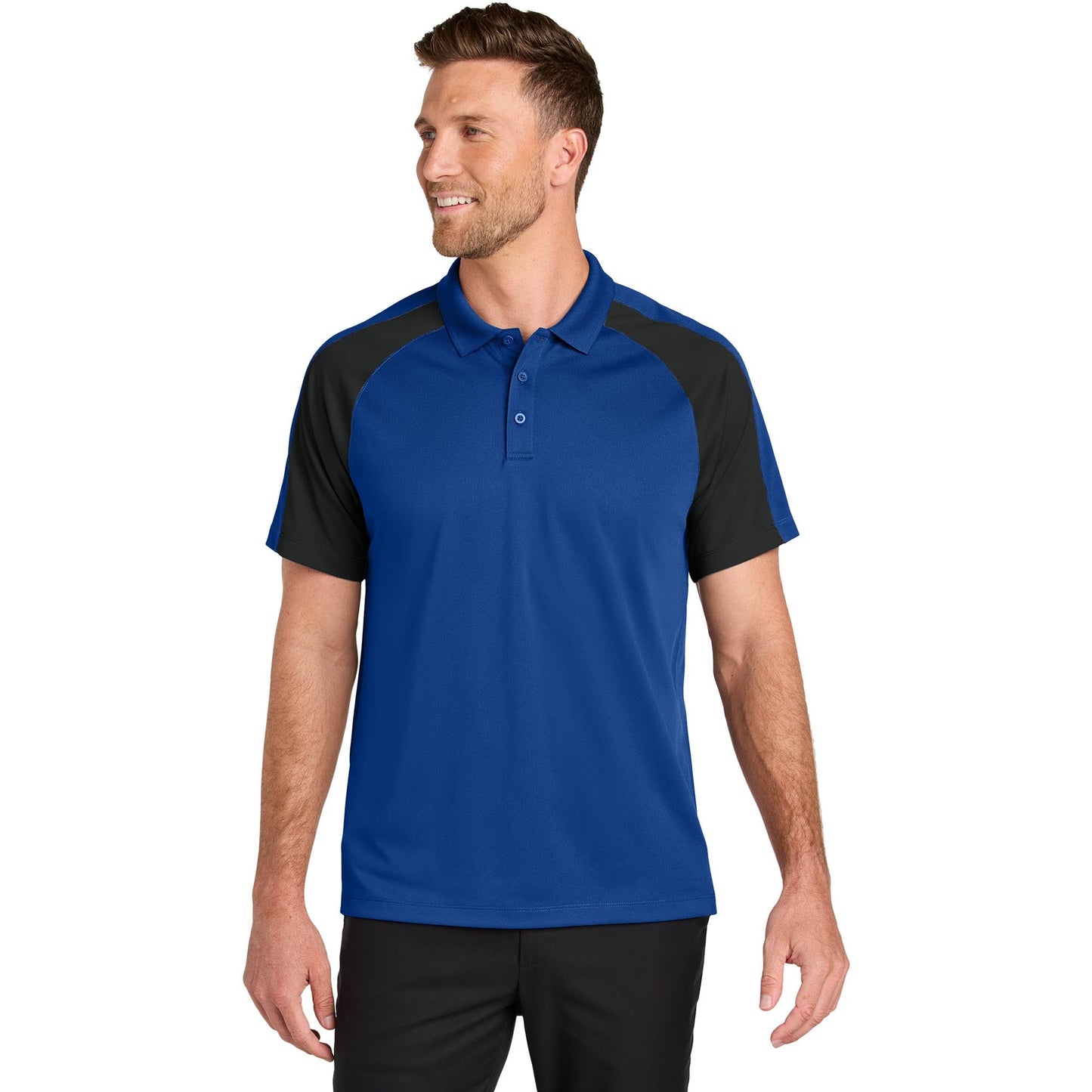 Deep Black/Rich Red Polo Shirt - Port Authority - Soft Fabric