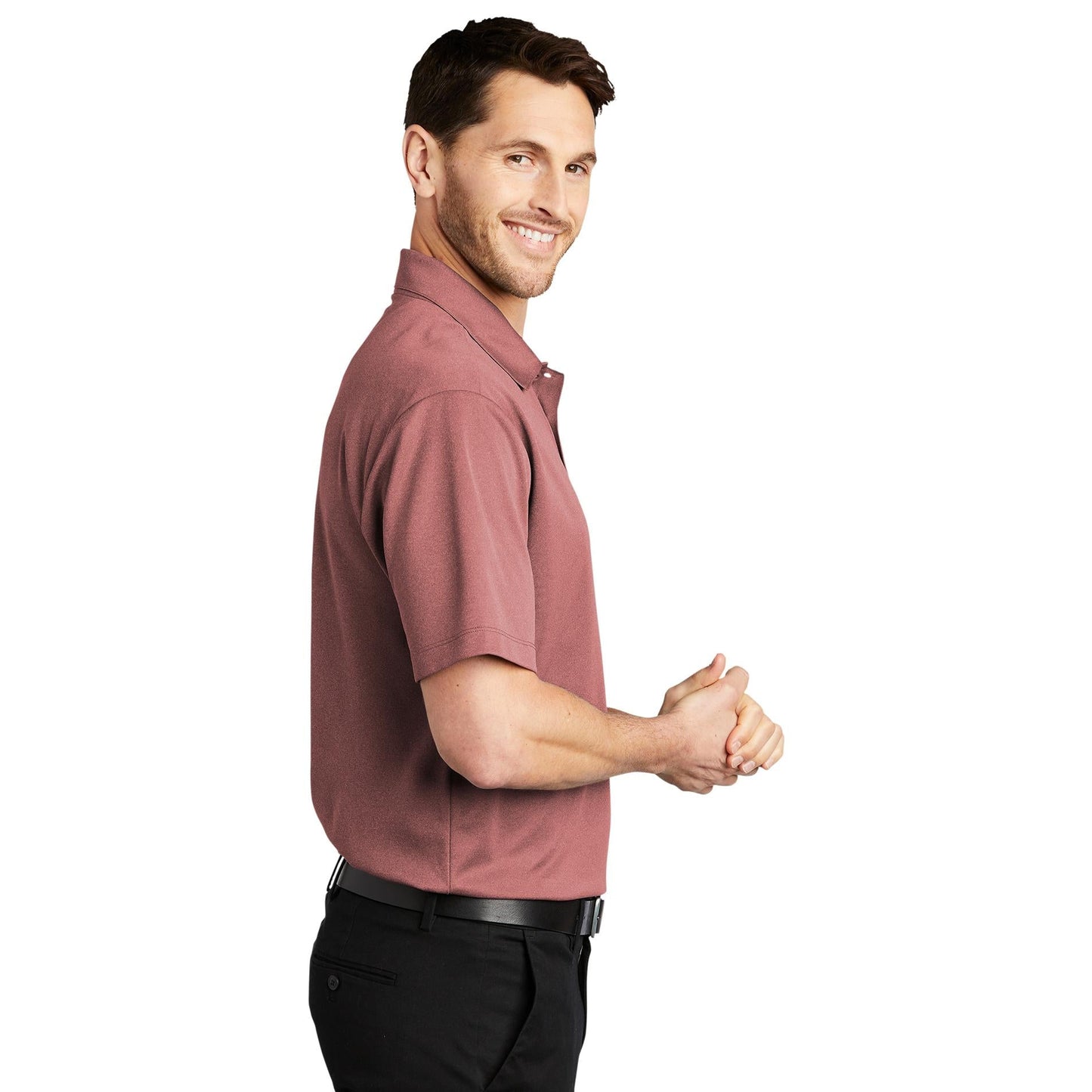 Black Heather Polo - Port Authority - Snag-Resistant