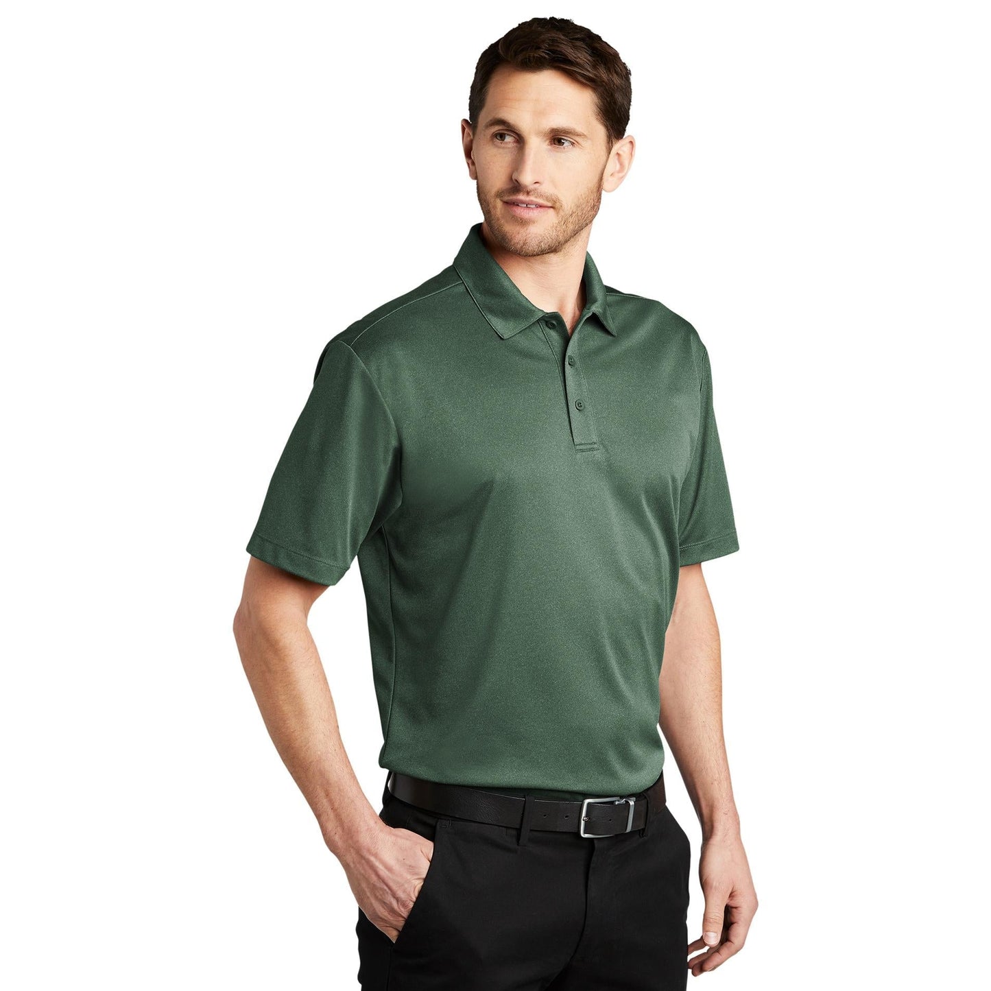 Black Heather Polo - Port Authority - Snag-Resistant