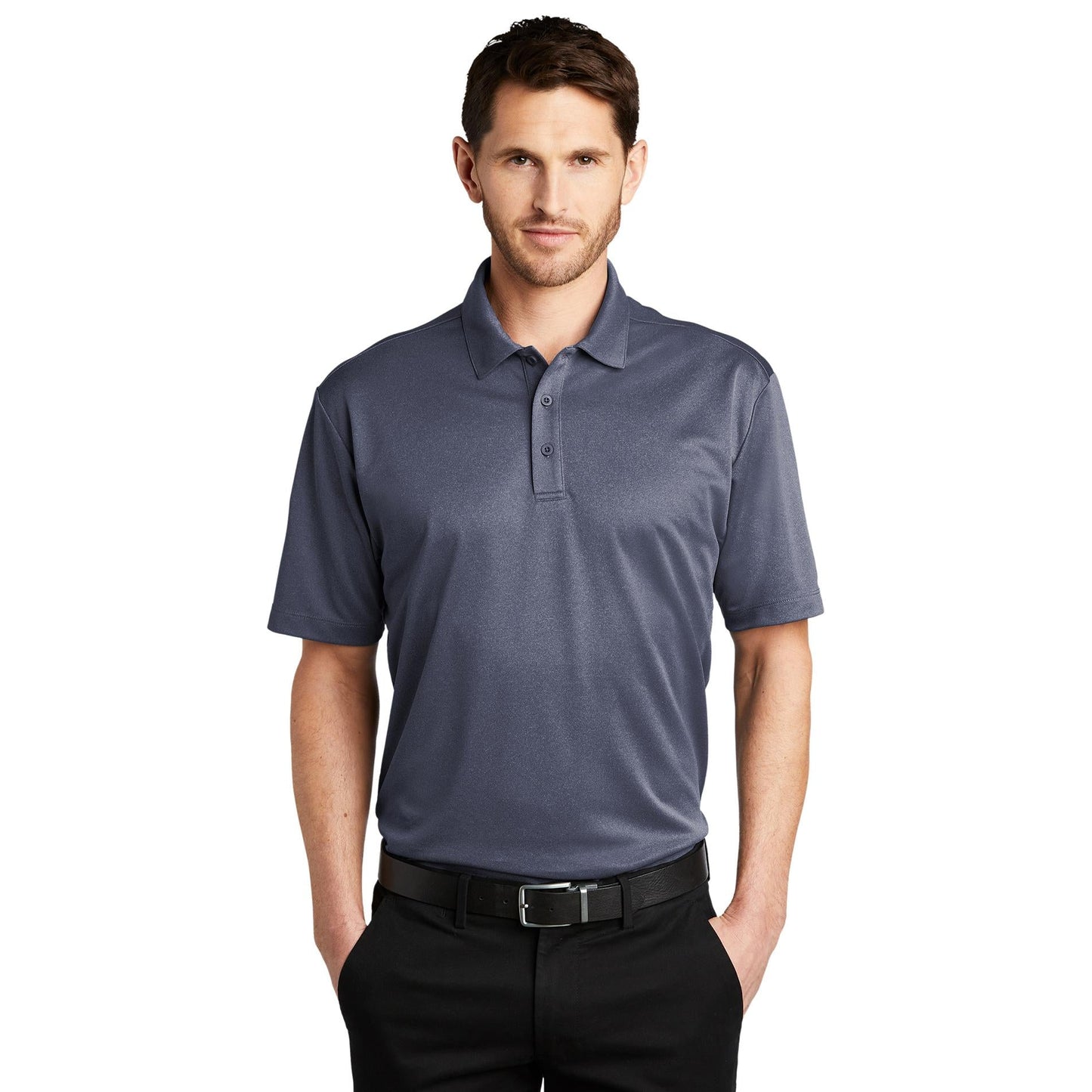 Black Heather Polo - Port Authority - Snag-Resistant