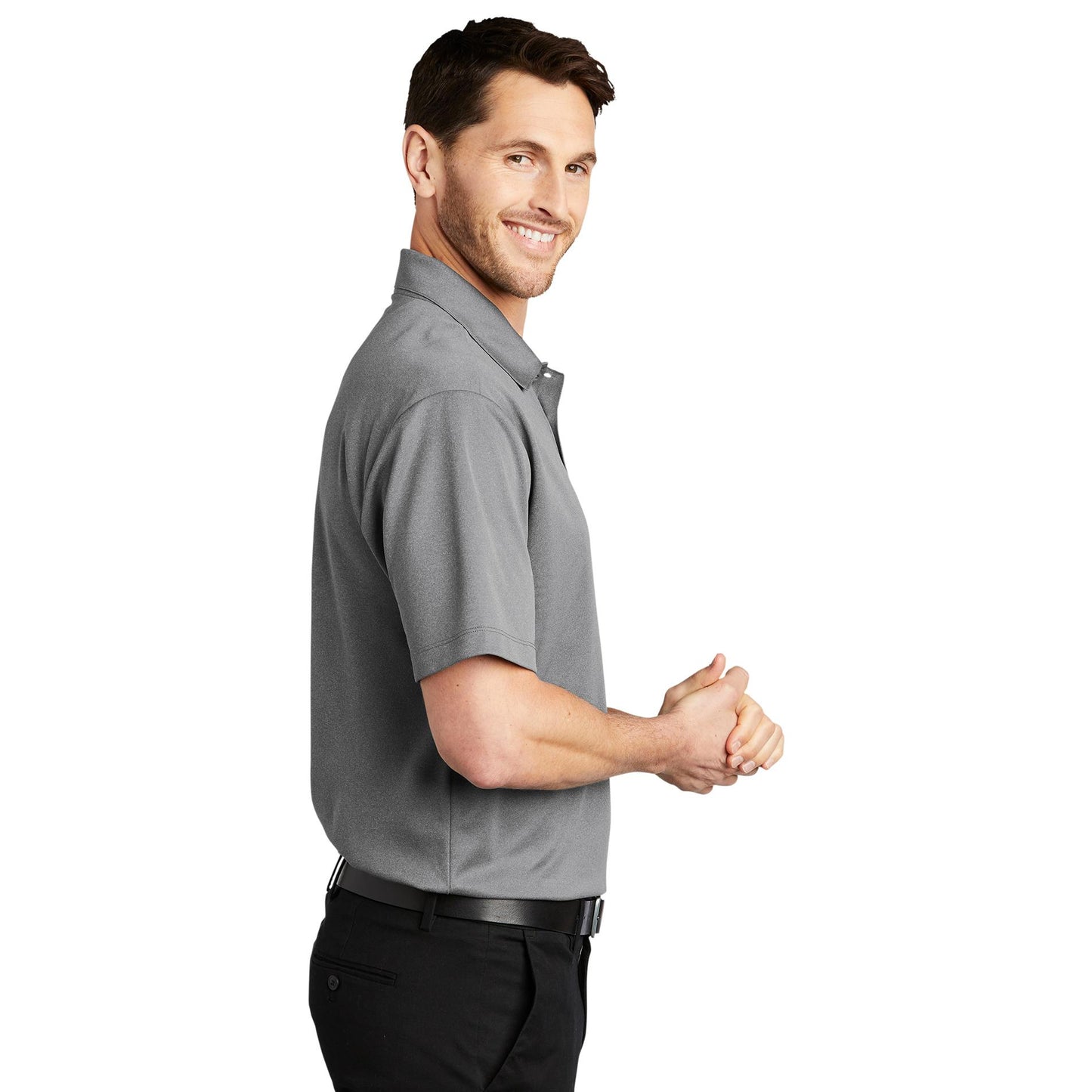 Black Heather Polo - Port Authority - Snag-Resistant