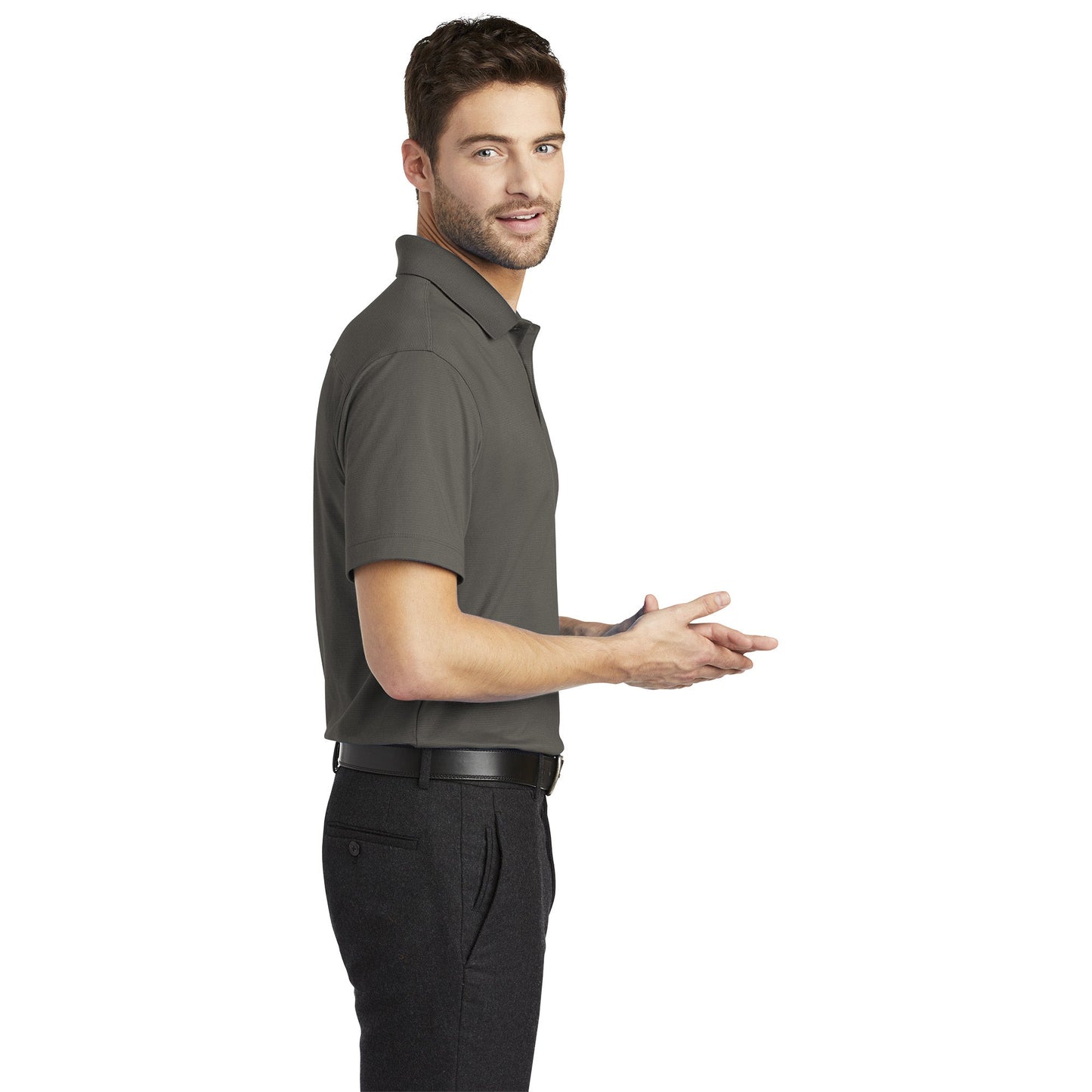 Black Polo Shirts - Port Authority - Moisture Wicking