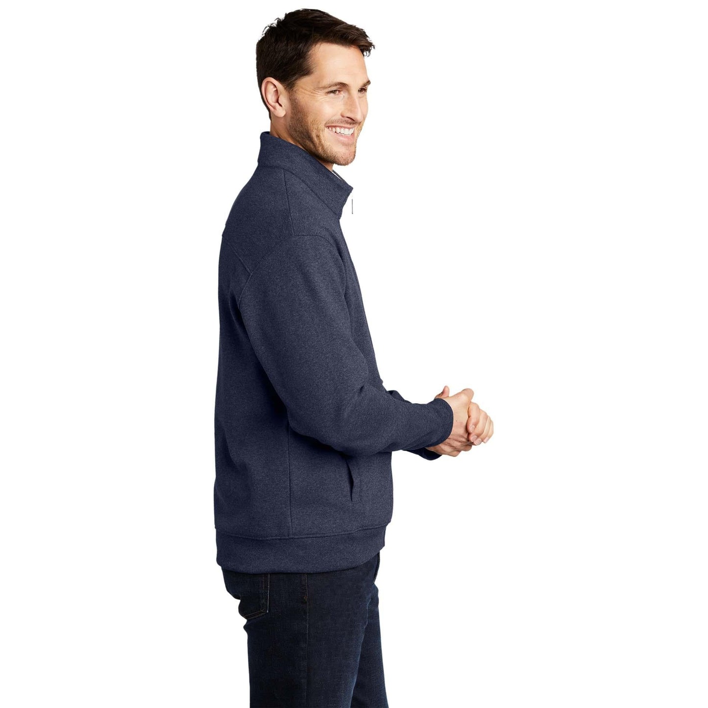 Charcoal Heather Sweatshirt - Port Authority - Soft Fabric