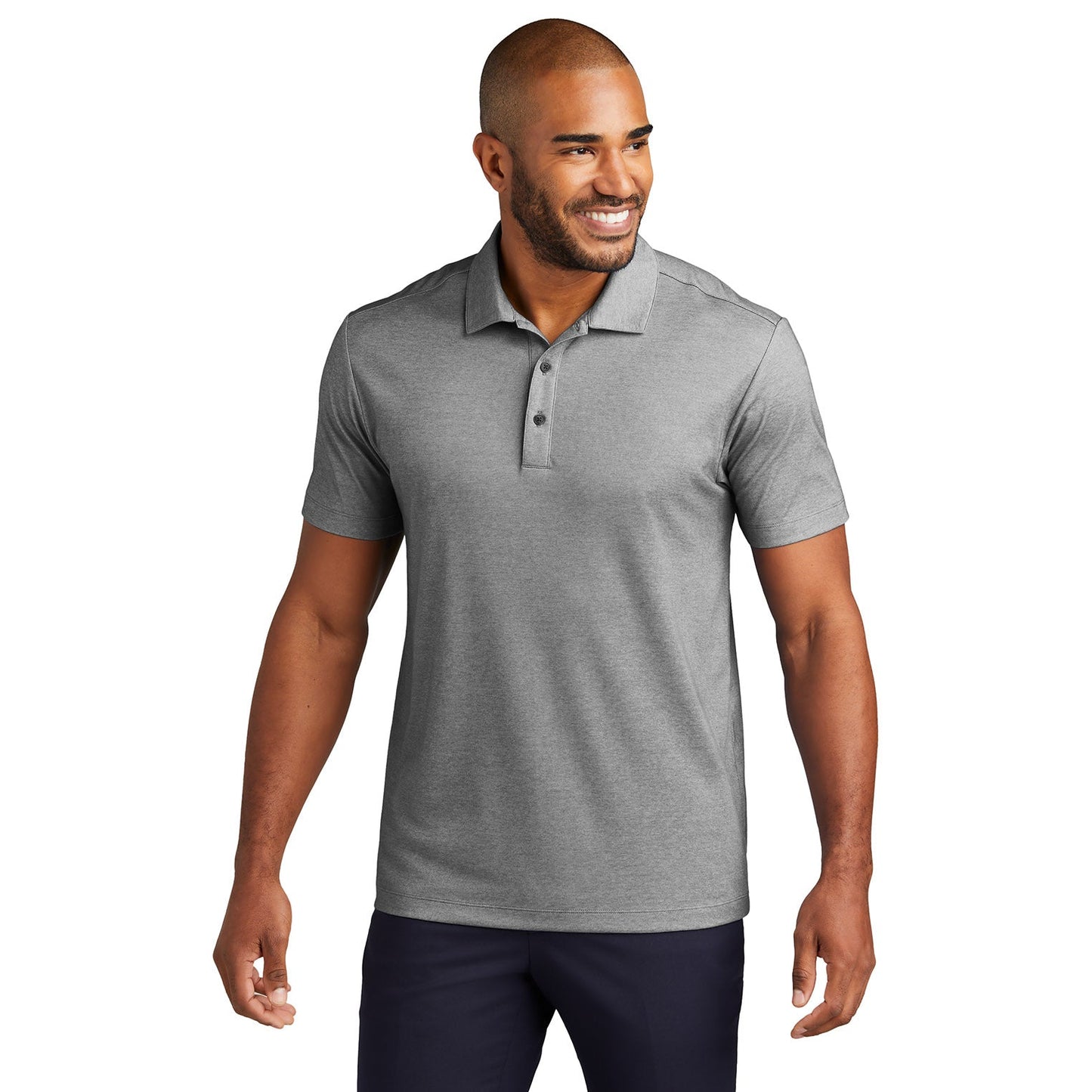 Aegean Blue Heather Polo - Port Authority - Premium Blend