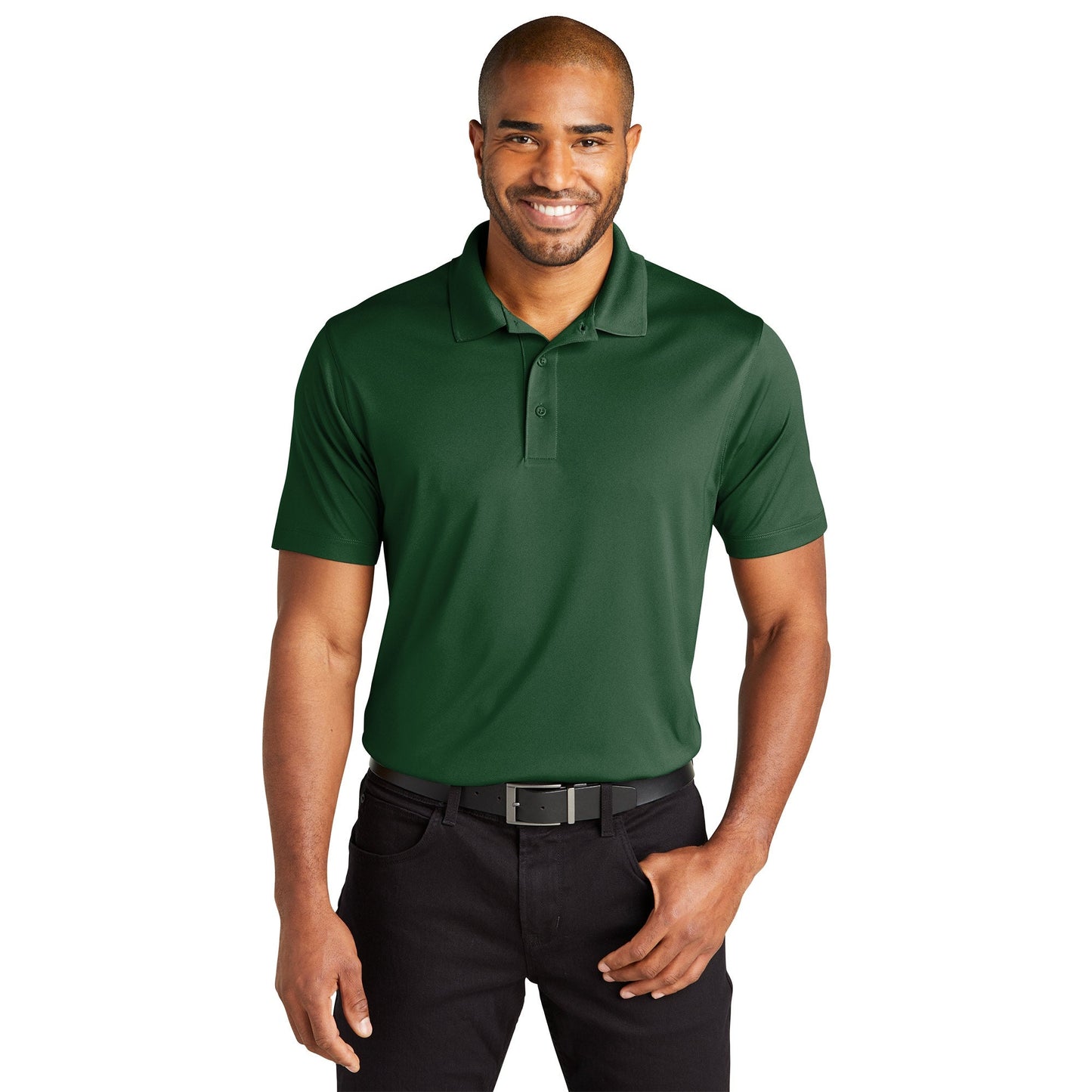 Deep Black Polo Shirts - Port Authority - Eco-Friendly Fabric