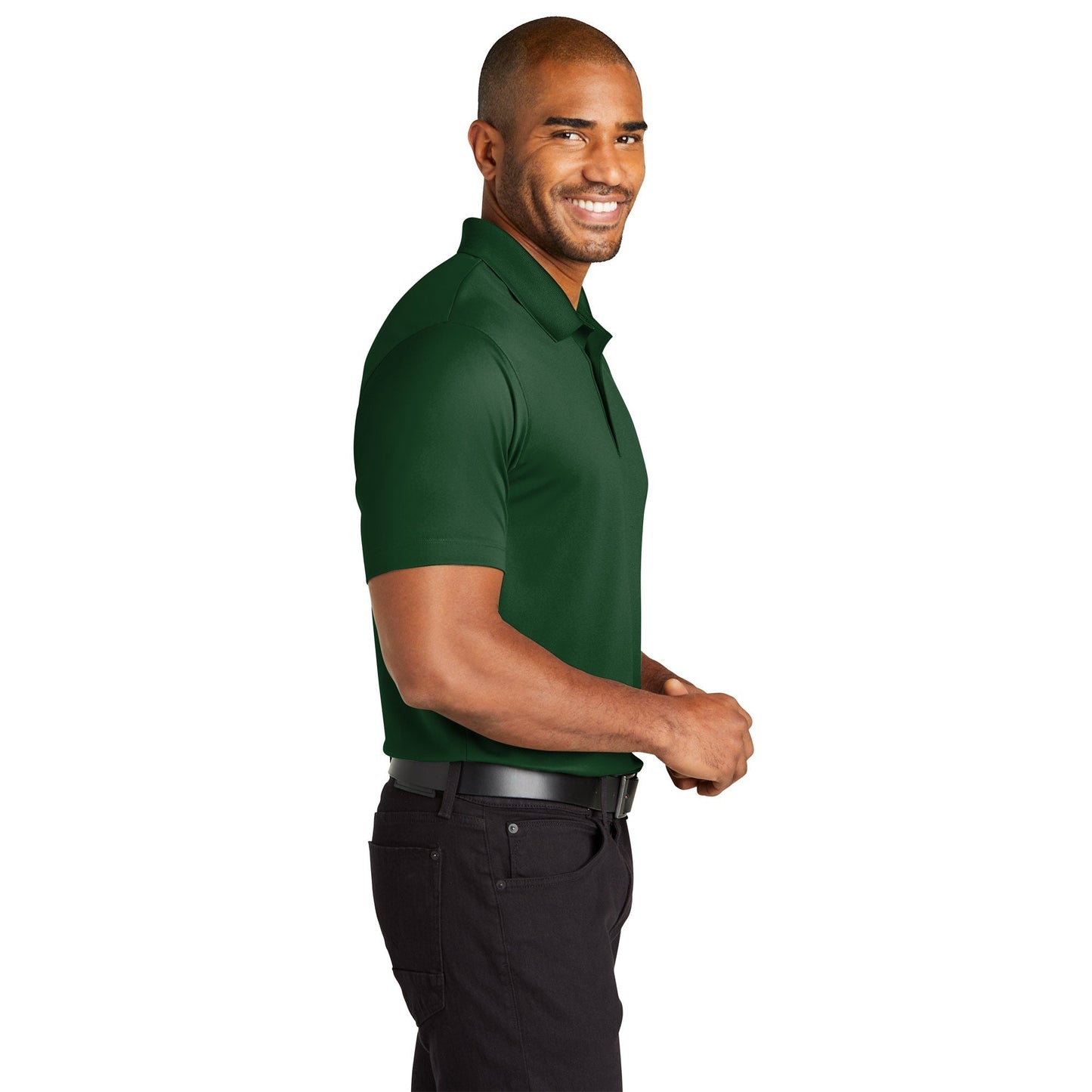 Deep Black Polo Shirts - Port Authority - Eco-Friendly Fabric