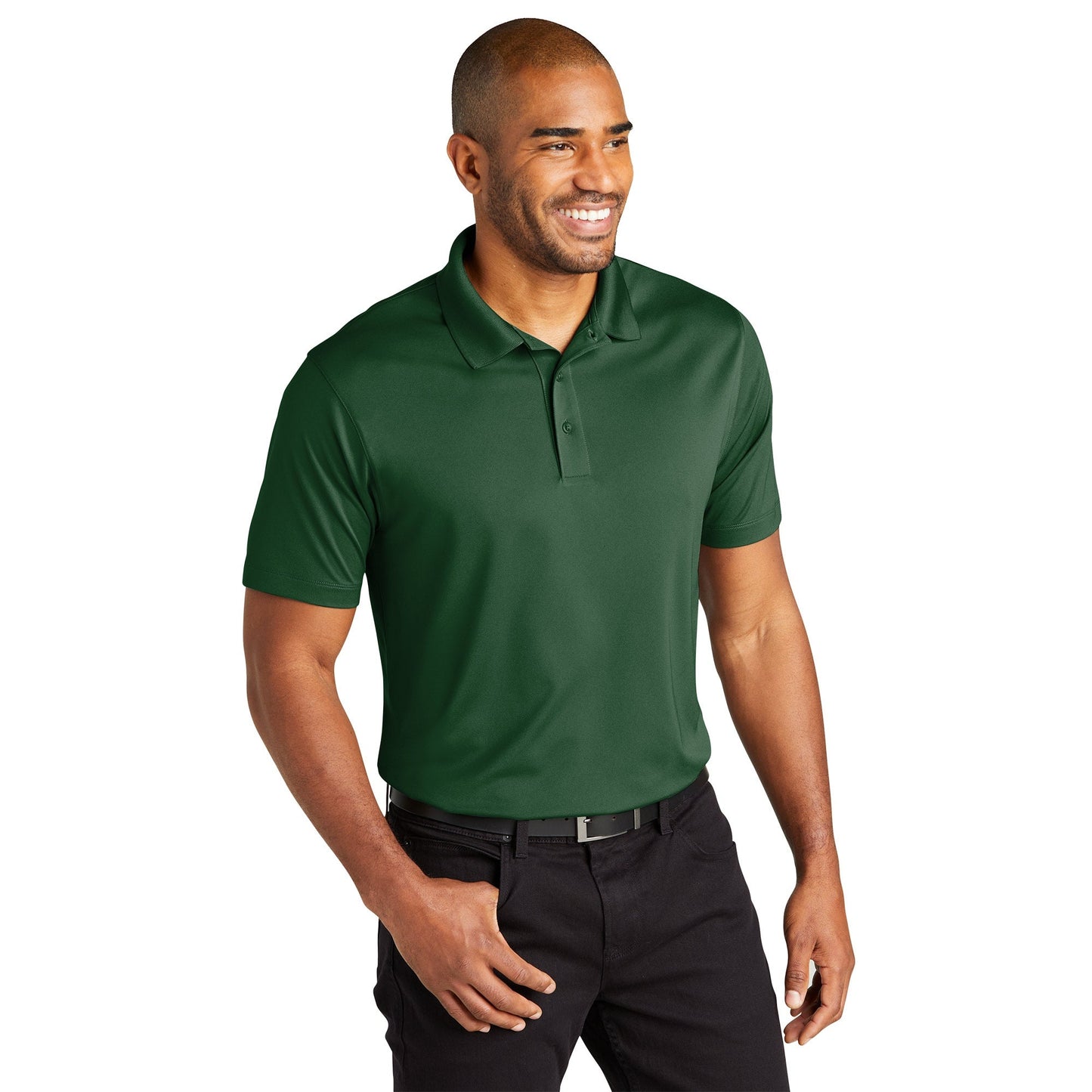 Deep Black Polo Shirts - Port Authority - Eco-Friendly Fabric