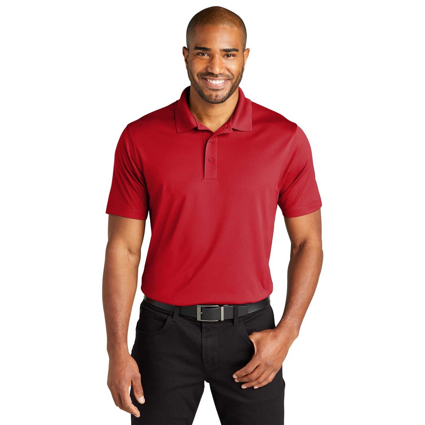 Deep Black Polo Shirts - Port Authority - Eco-Friendly Fabric