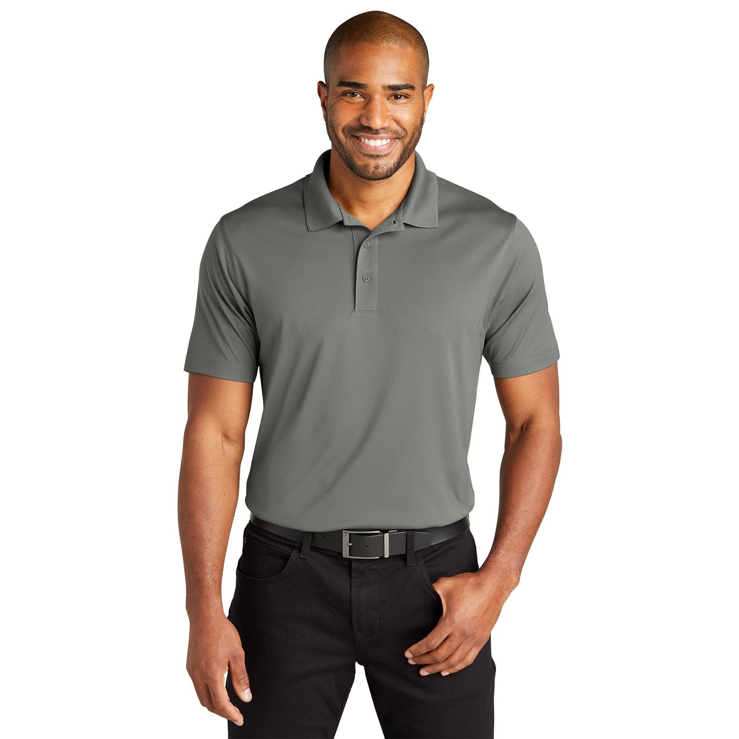 Deep Black Polo Shirts - Port Authority - Eco-Friendly Fabric