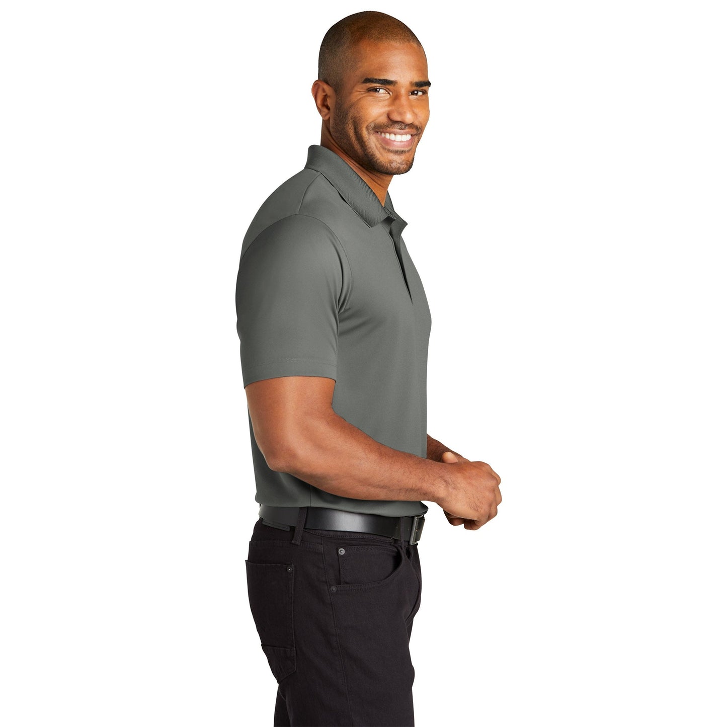 Deep Black Polo Shirts - Port Authority - Eco-Friendly Fabric