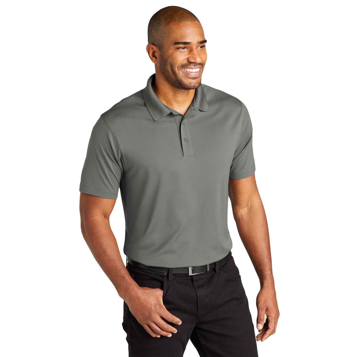 Deep Black Polo Shirts - Port Authority - Eco-Friendly Fabric