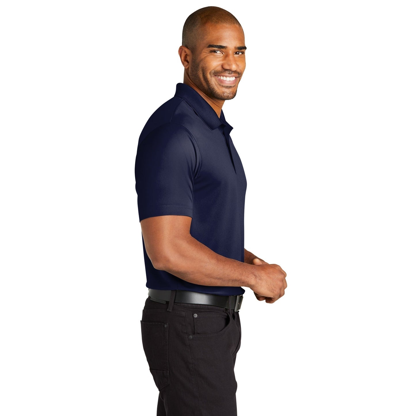 Deep Black Polo Shirts - Port Authority - Eco-Friendly Fabric