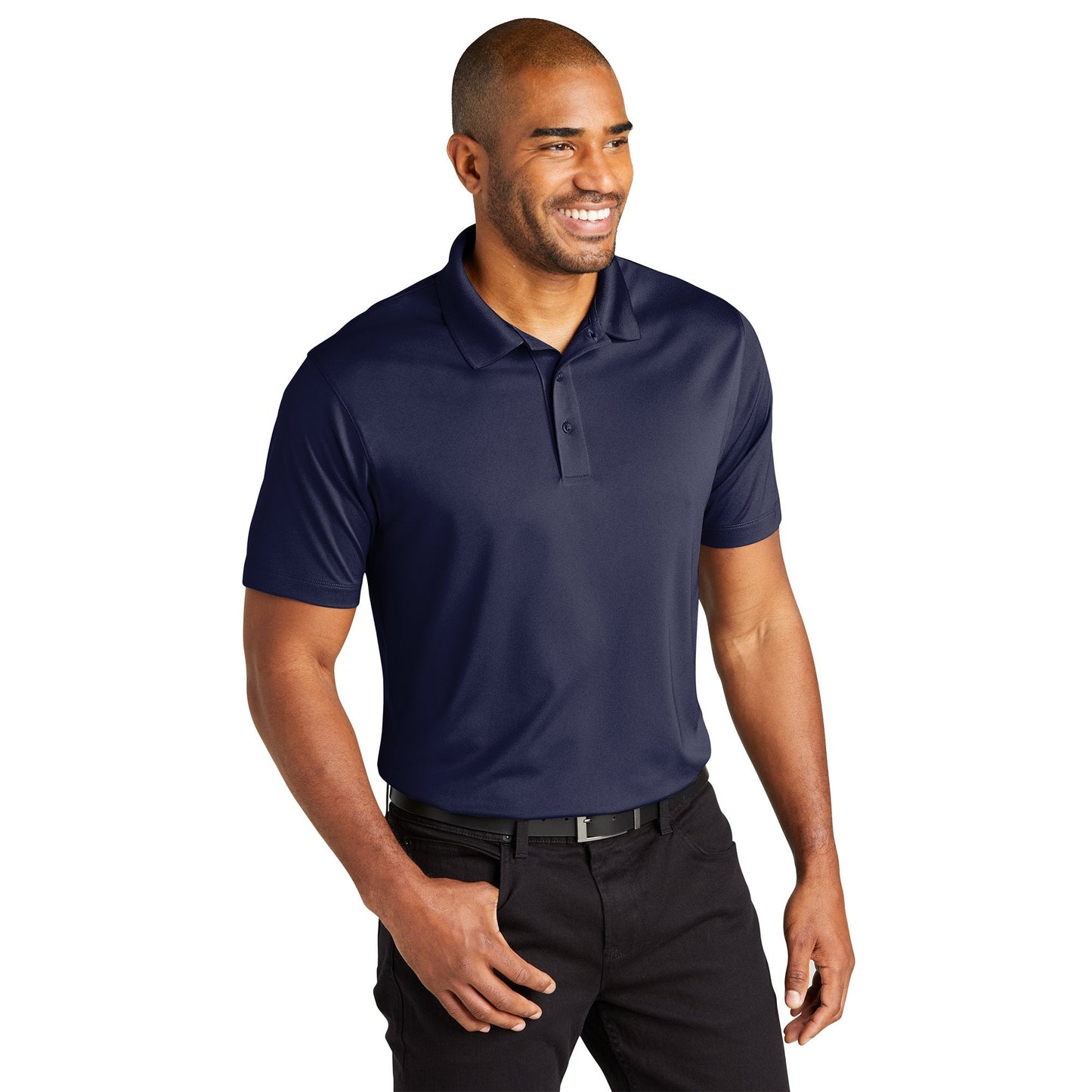 Deep Black Polo Shirts - Port Authority - Eco-Friendly Fabric
