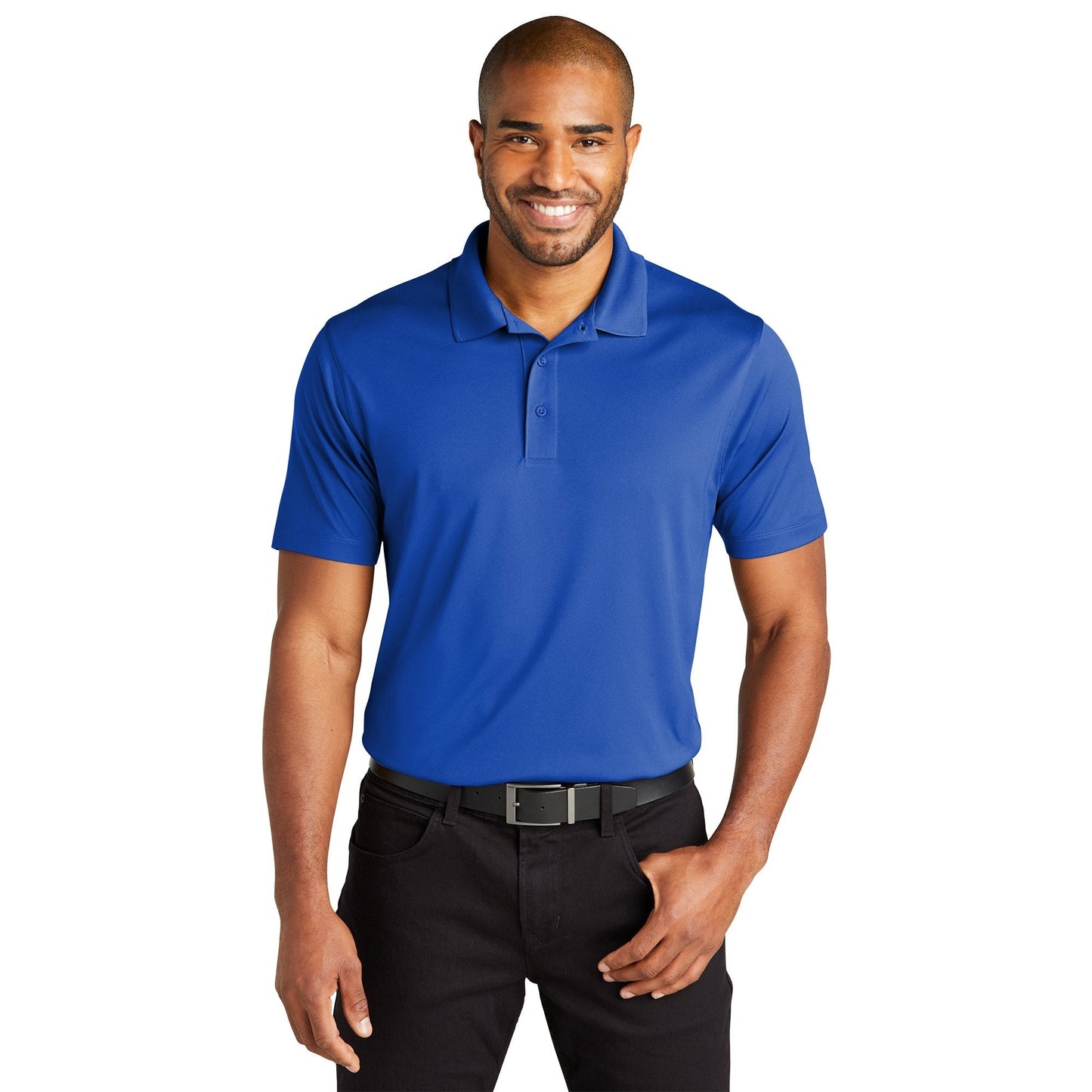 Deep Black Polo Shirts - Port Authority - Eco-Friendly Fabric