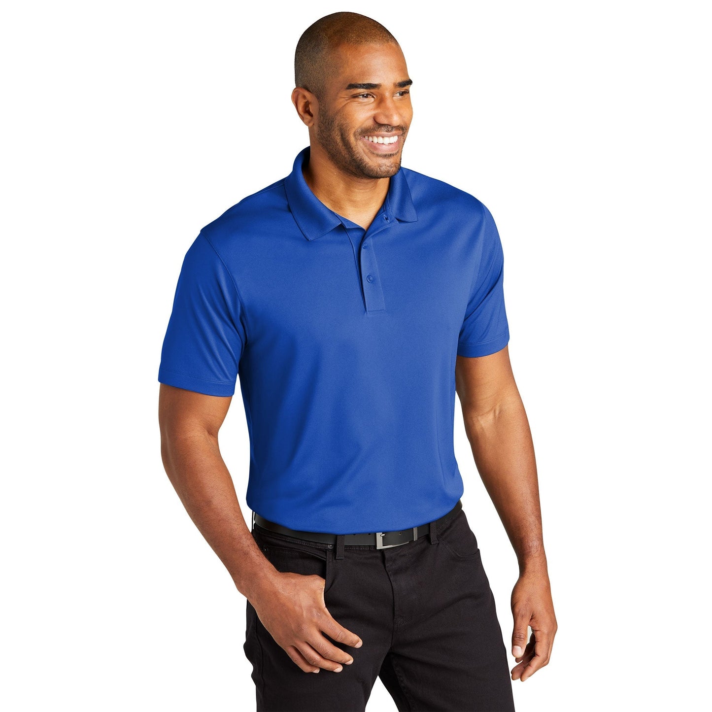 Deep Black Polo Shirts - Port Authority - Eco-Friendly Fabric