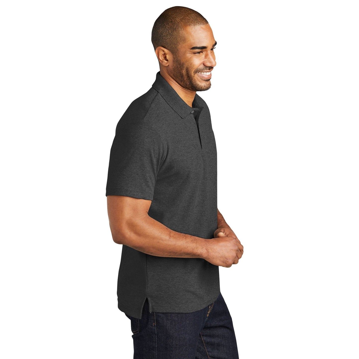 Black Polo Shirts - Port Authority - Eco-Friendly Fabric