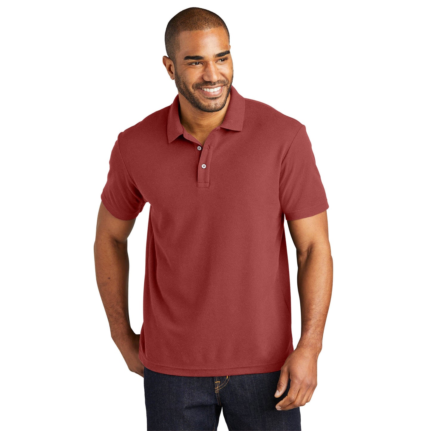 Black Polo Shirts - Port Authority - Eco-Friendly Fabric