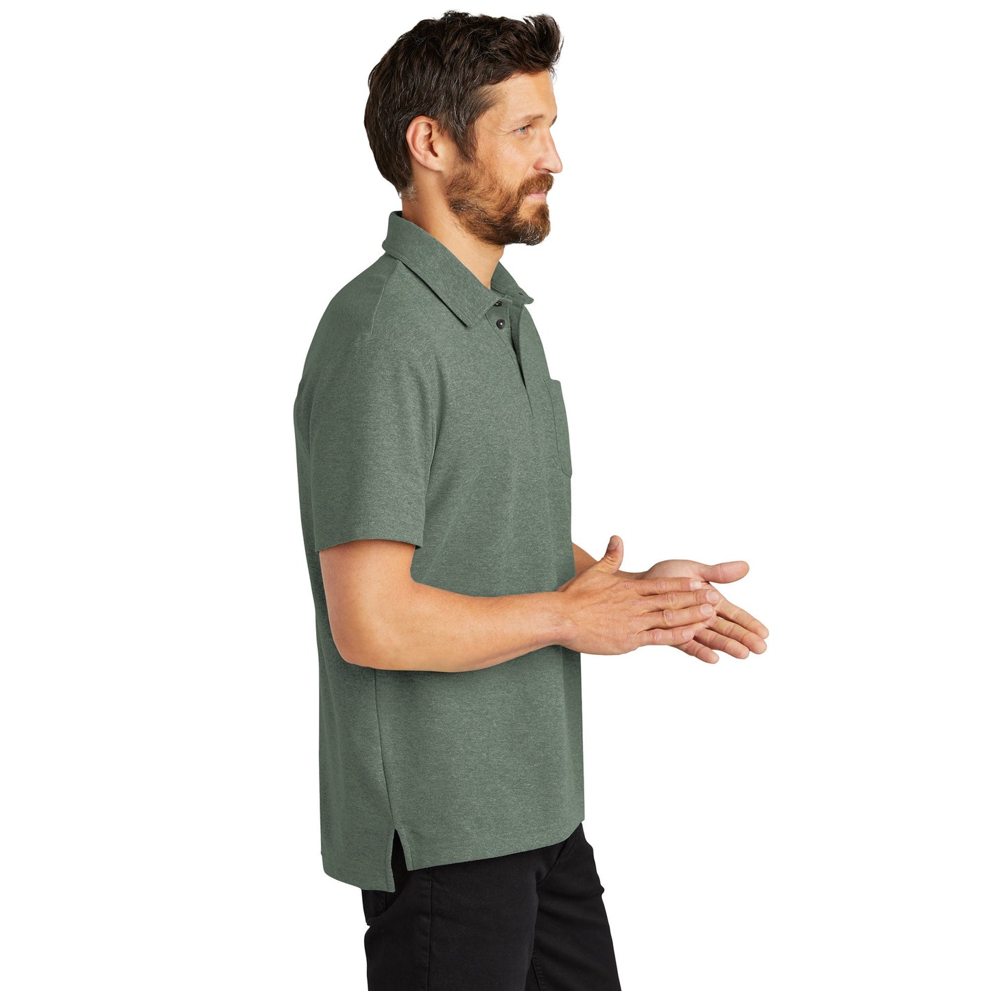 Black Polo Shirt - Port Authority - Eco-Friendly Fabric