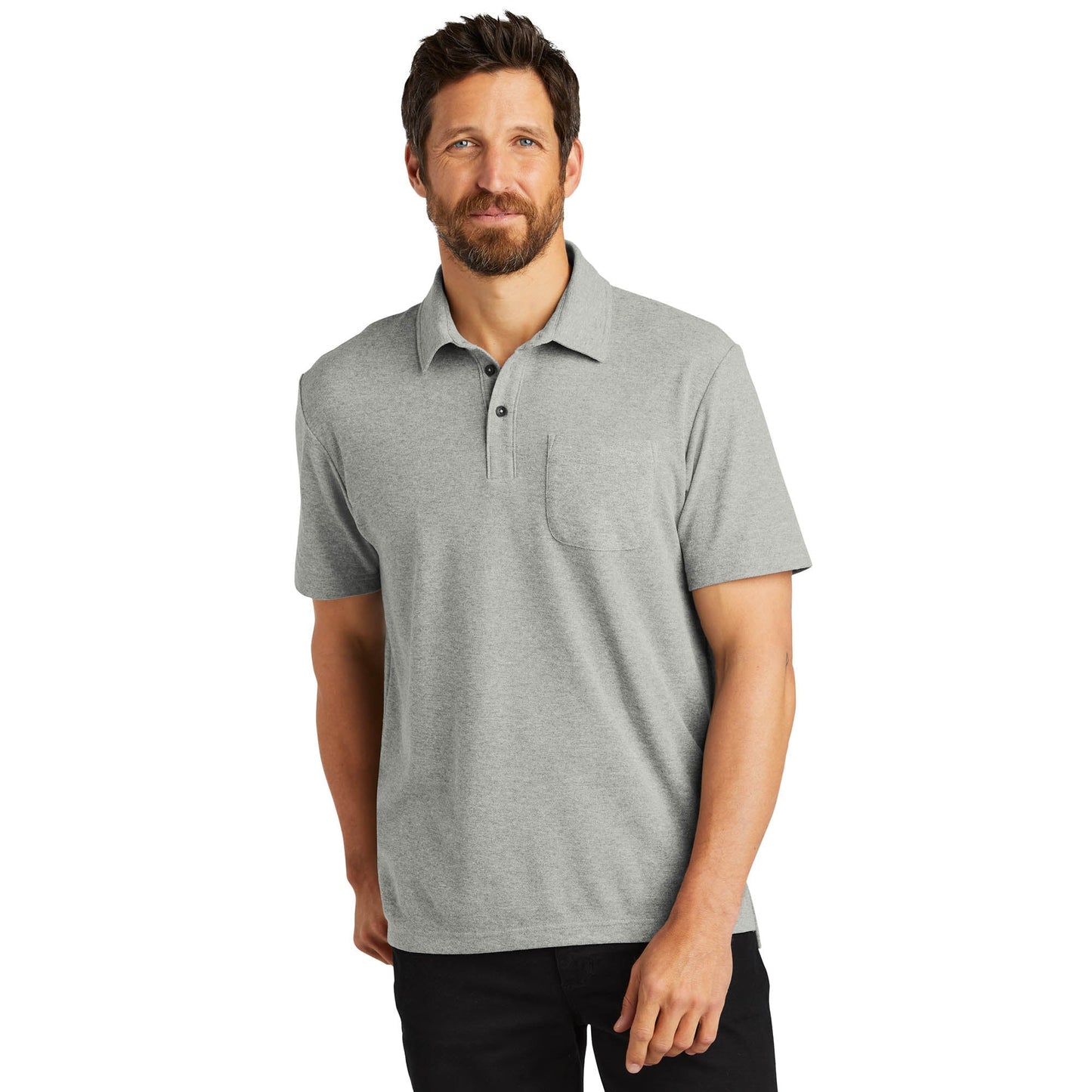 Black Polo Shirt - Port Authority - Eco-Friendly Fabric