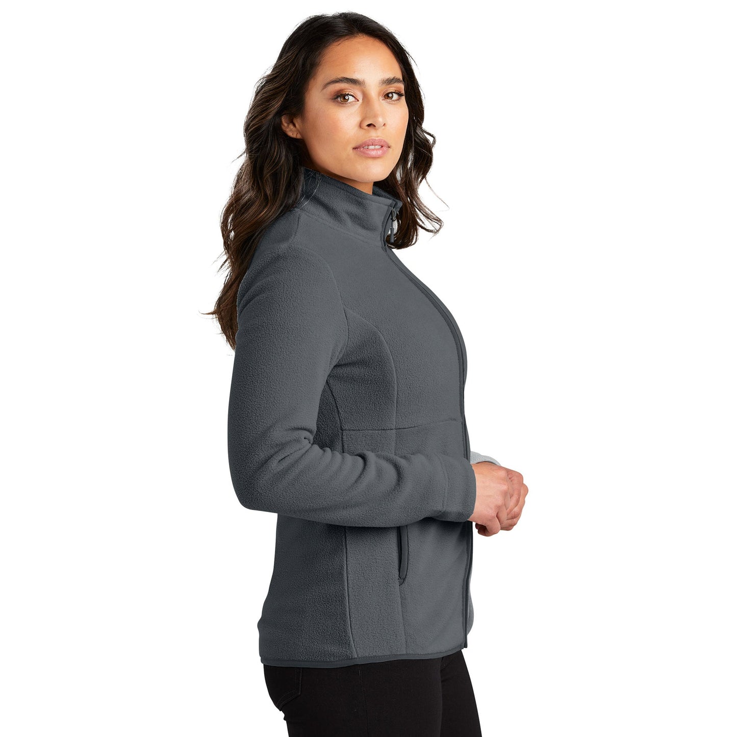 Charcoal Fleece Jacket - Port Authority - Cozy Fabric