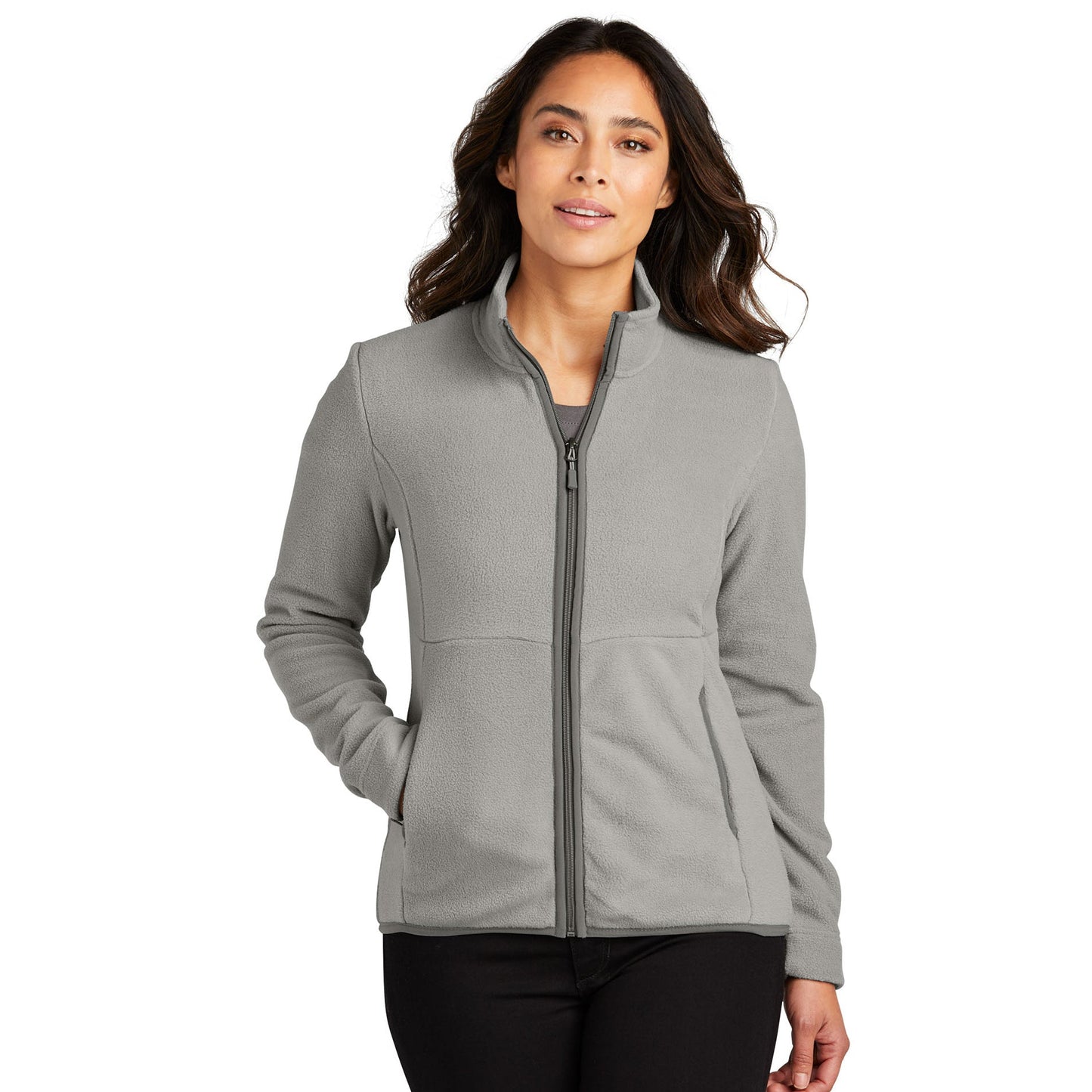 Charcoal Fleece Jacket - Port Authority - Cozy Fabric