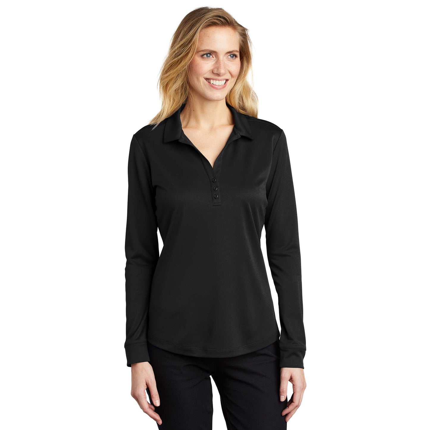 Black Polo Shirt - Port Authority - Performance Fabric