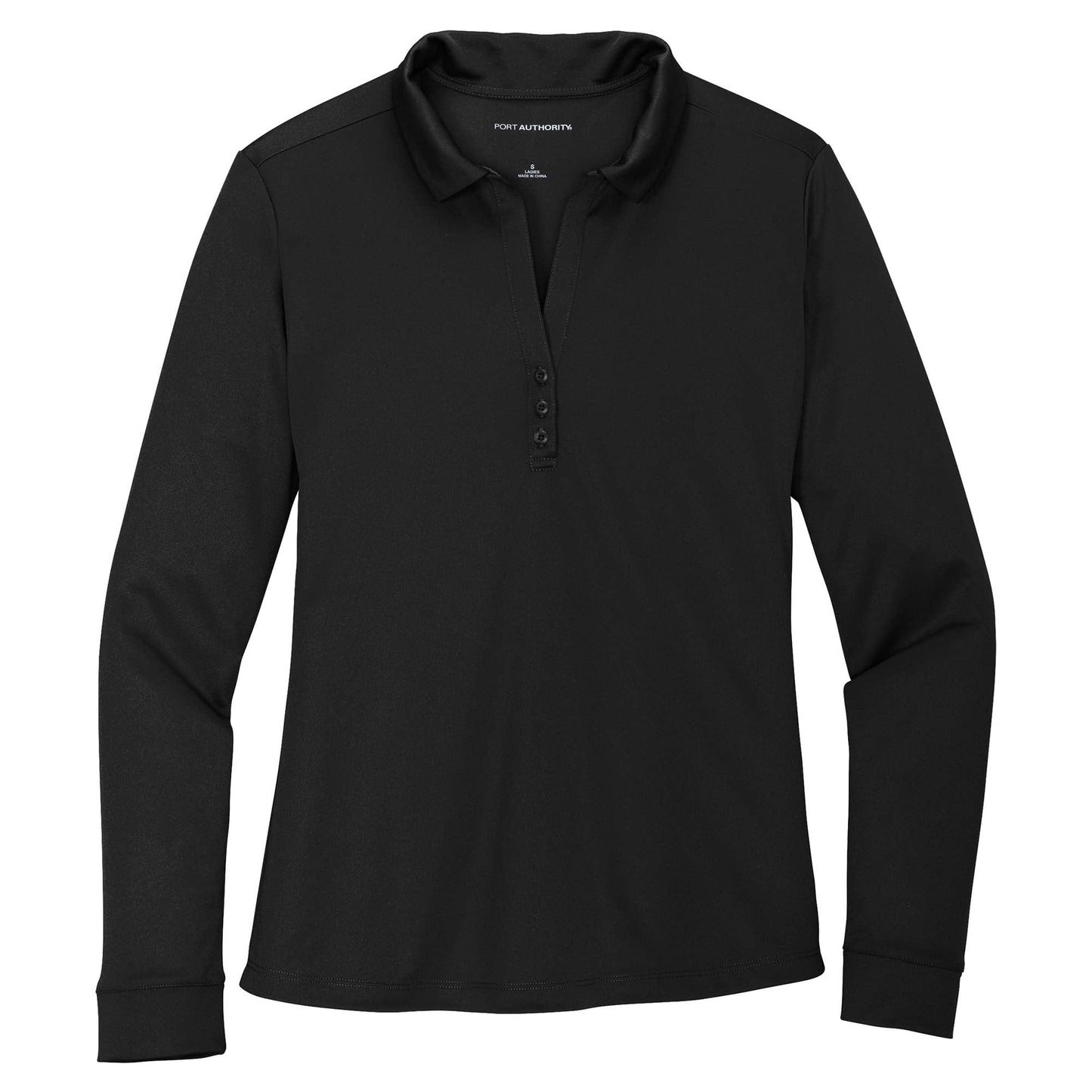 Black Polo Shirt - Port Authority - Performance Fabric