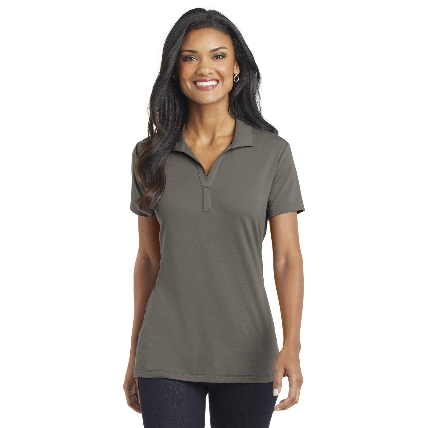 Black Polo Shirts - Port Authority - Cotton Touch