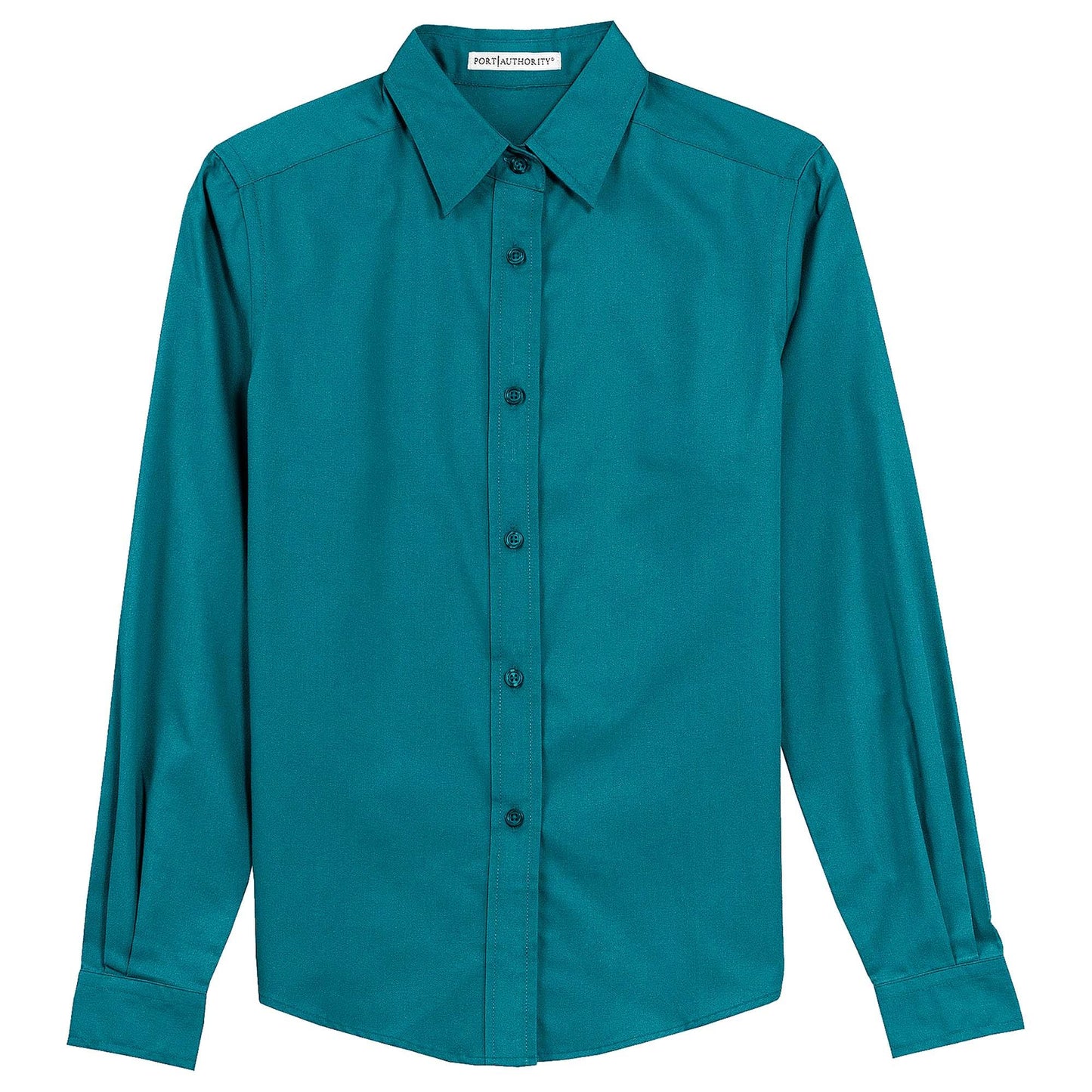 Black/Light Stone Button Up Shirt - Port Authority - Easy Care