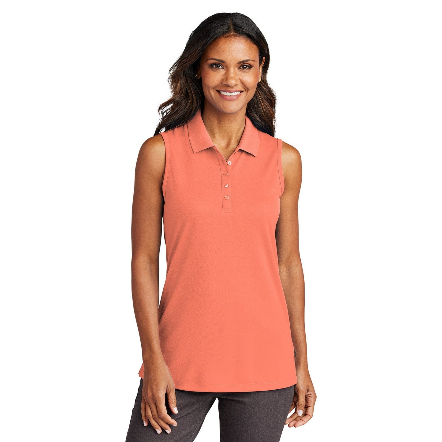Coastal Blue Polo Shirt - Port Authority - Stylish Sleeveless
