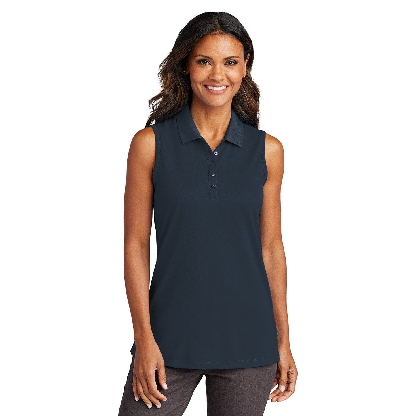 Coastal Blue Polo Shirt - Port Authority - Stylish Sleeveless