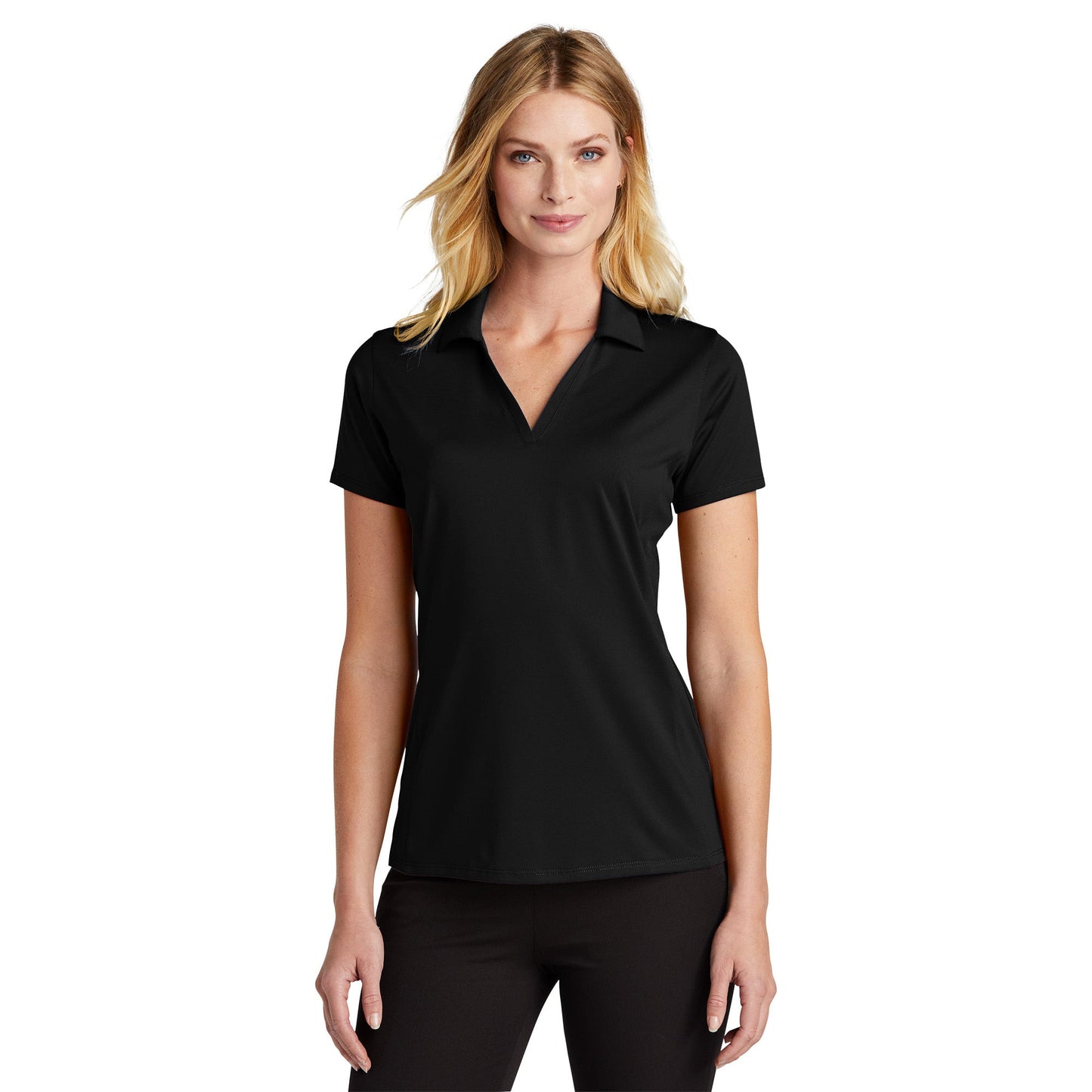 Black Performance Polo - Port Authority - Moisture-Wicking