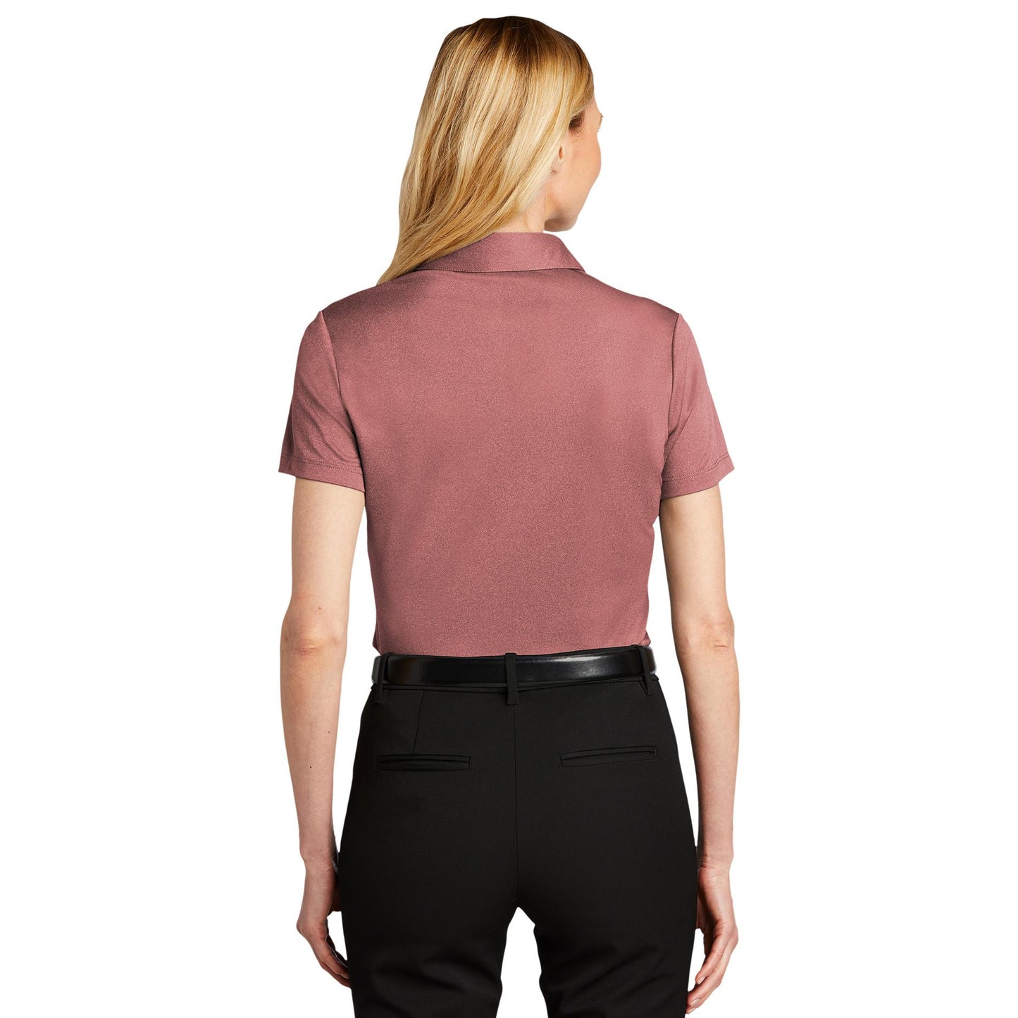 Black Heather Polo Shirt - Port Authority - Silk Touch