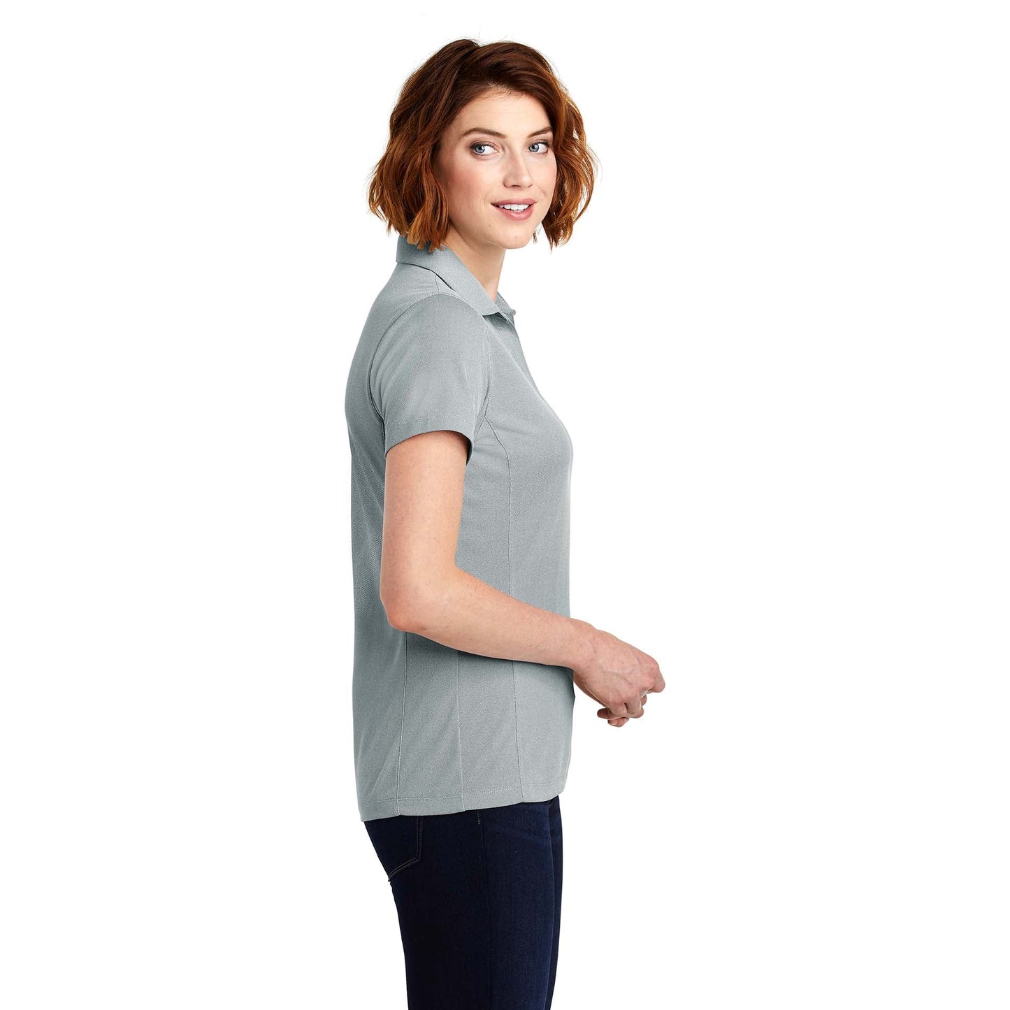 Black Polo Shirts - Port Authority - Soft Polyester Pique