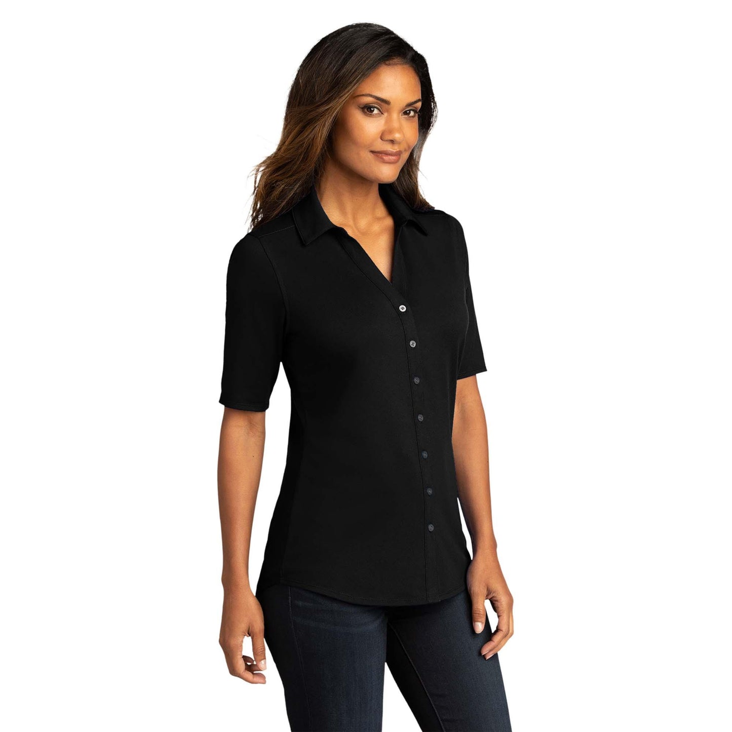 Black Button Up Shirt - Port Authority - Easy Care