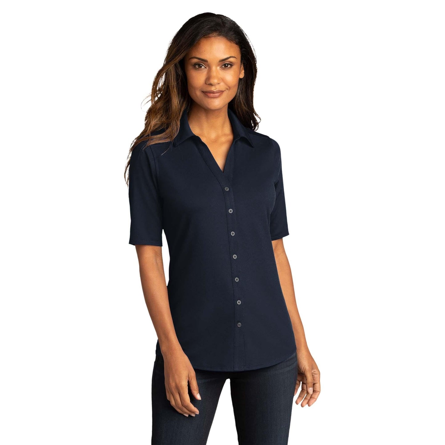 Black Button Up Shirt - Port Authority - Easy Care