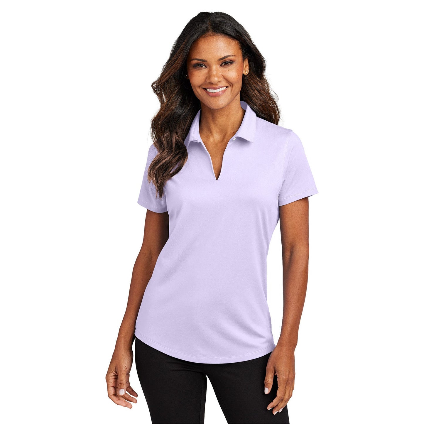 Black Stretch Polo Shirts - Port Authority - Moisture-Wicking