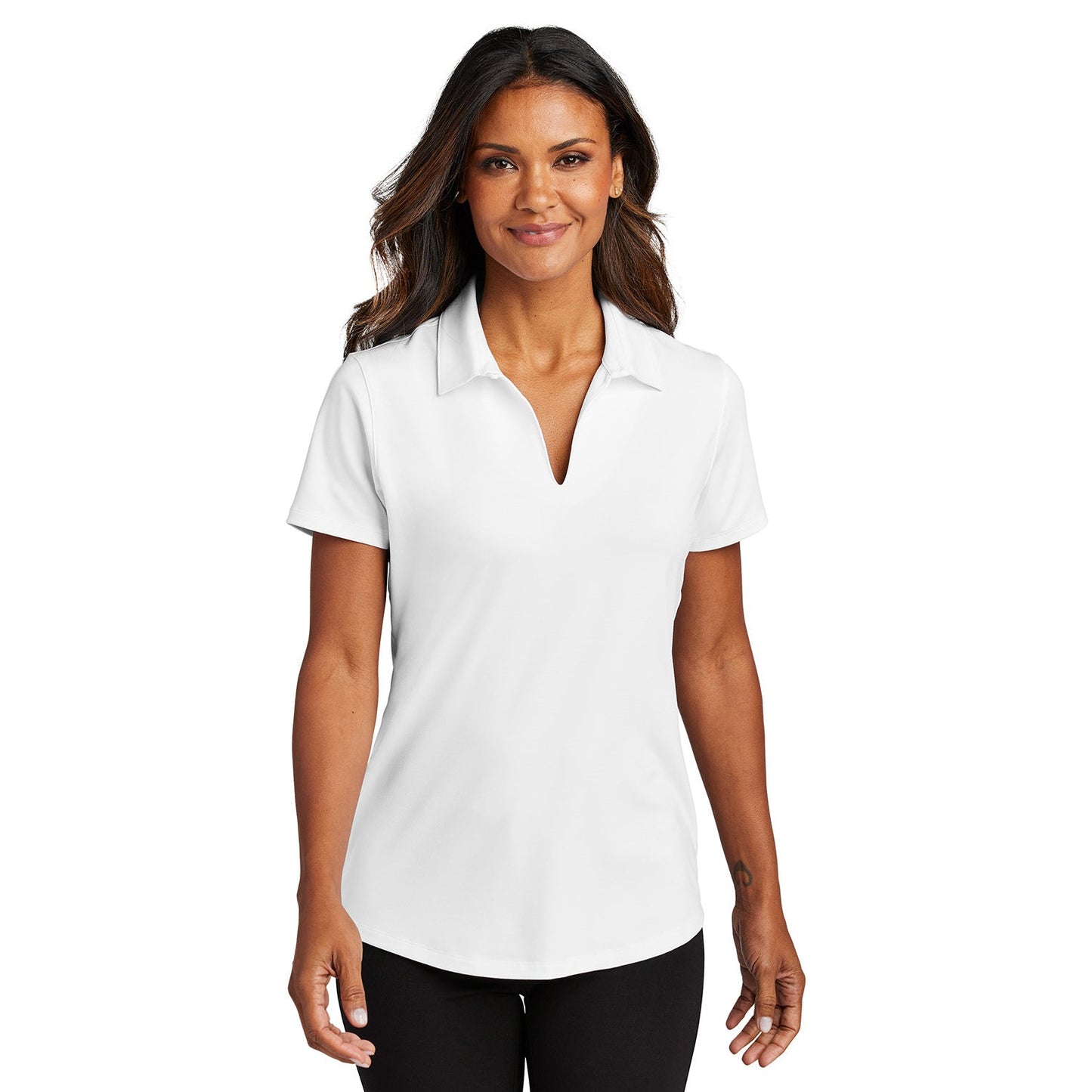 Black Stretch Polo Shirts - Port Authority - Moisture-Wicking