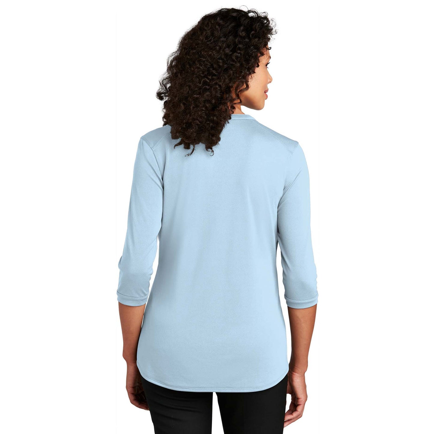 Black Henley Shirt - Port Authority - Tag-Free