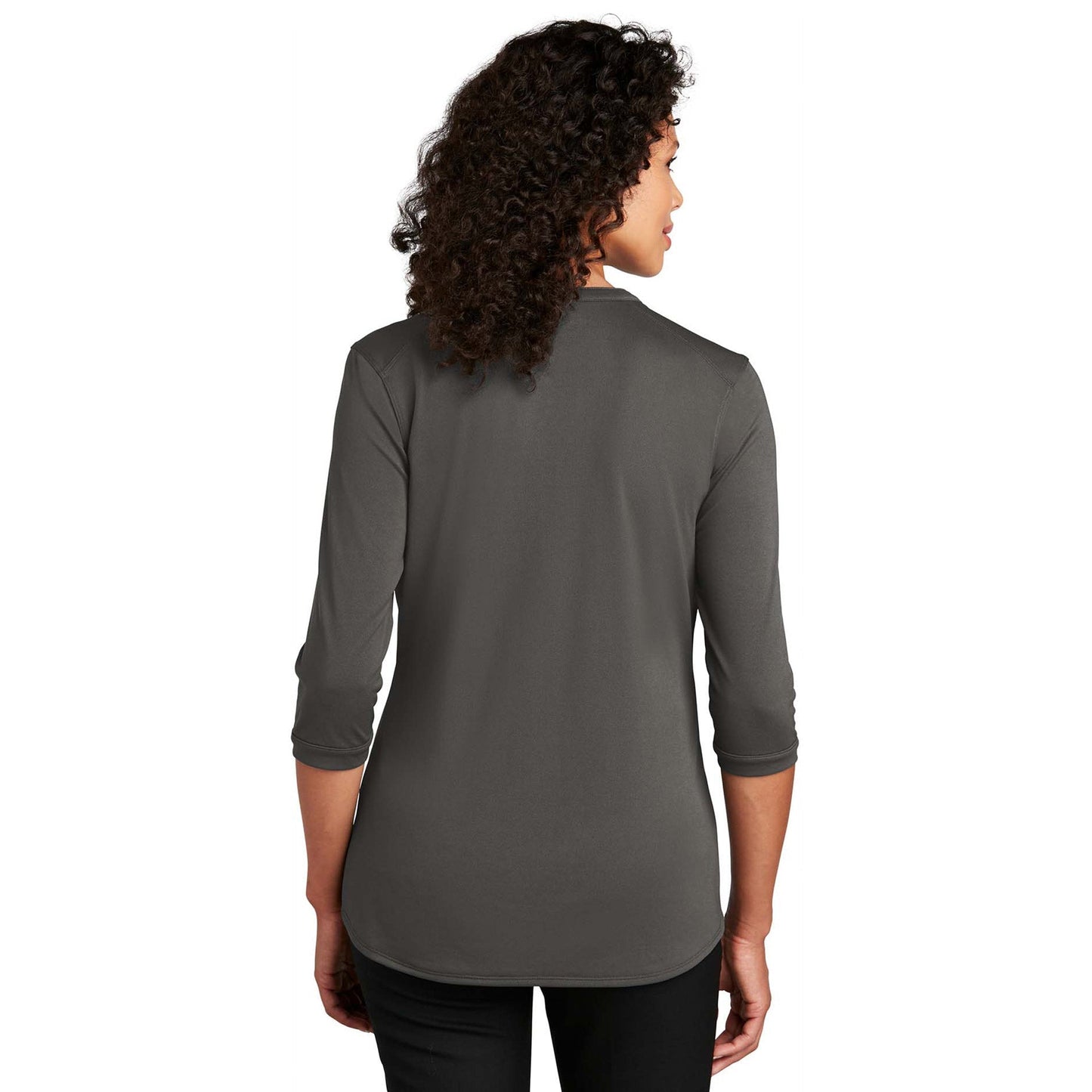 Black Henley Shirt - Port Authority - Tag-Free