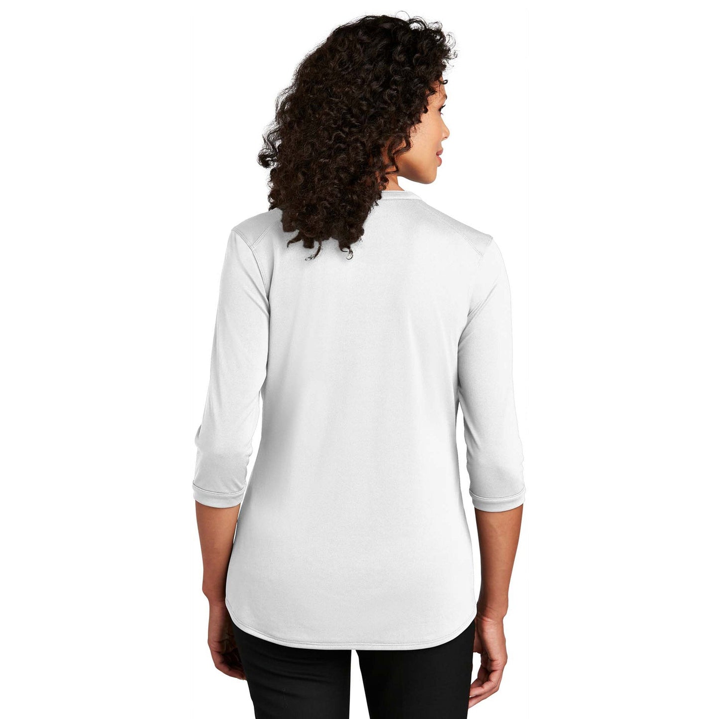 Black Henley Shirt - Port Authority - Tag-Free