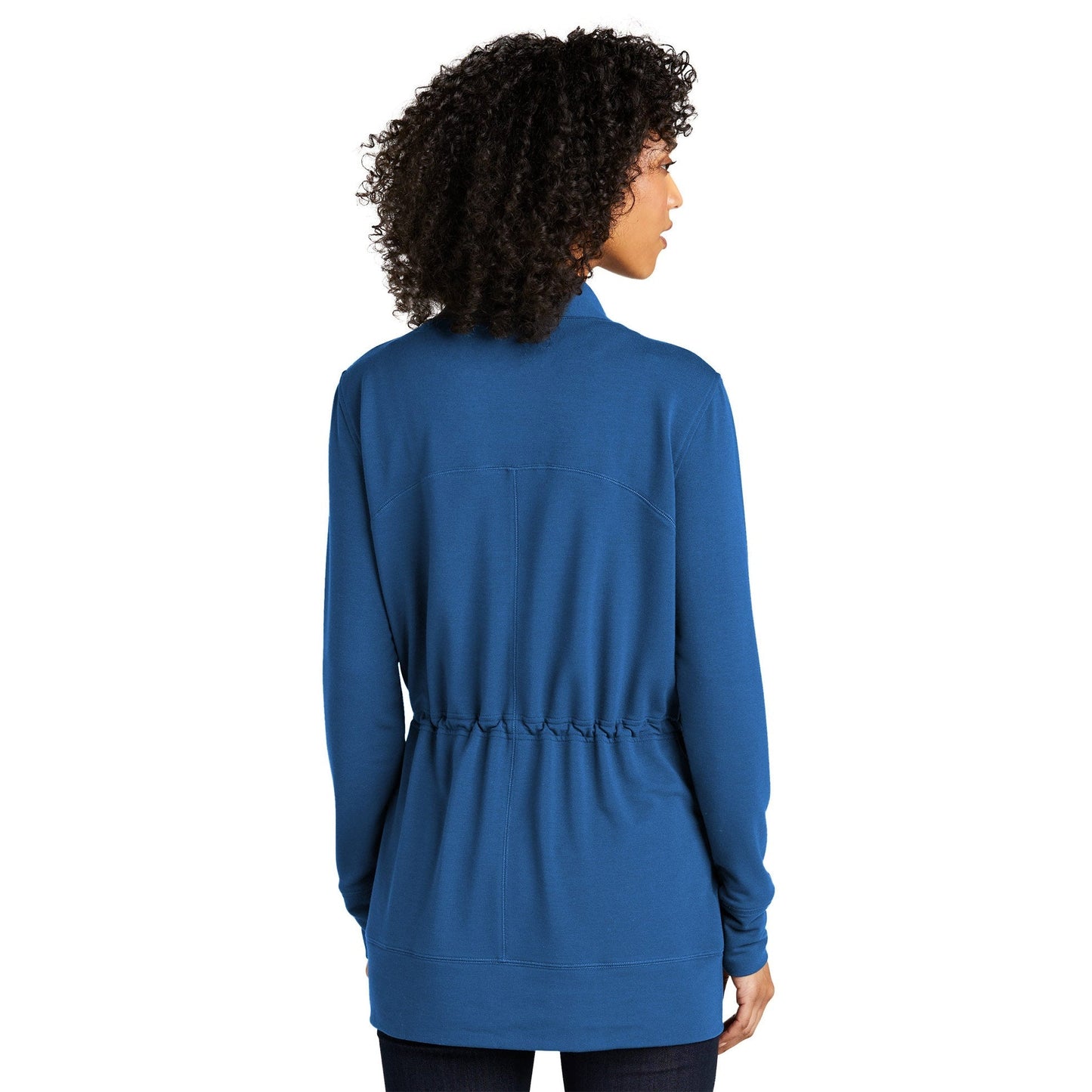 Aegean Blue Cardigan - Port Authority - Soft Microterry