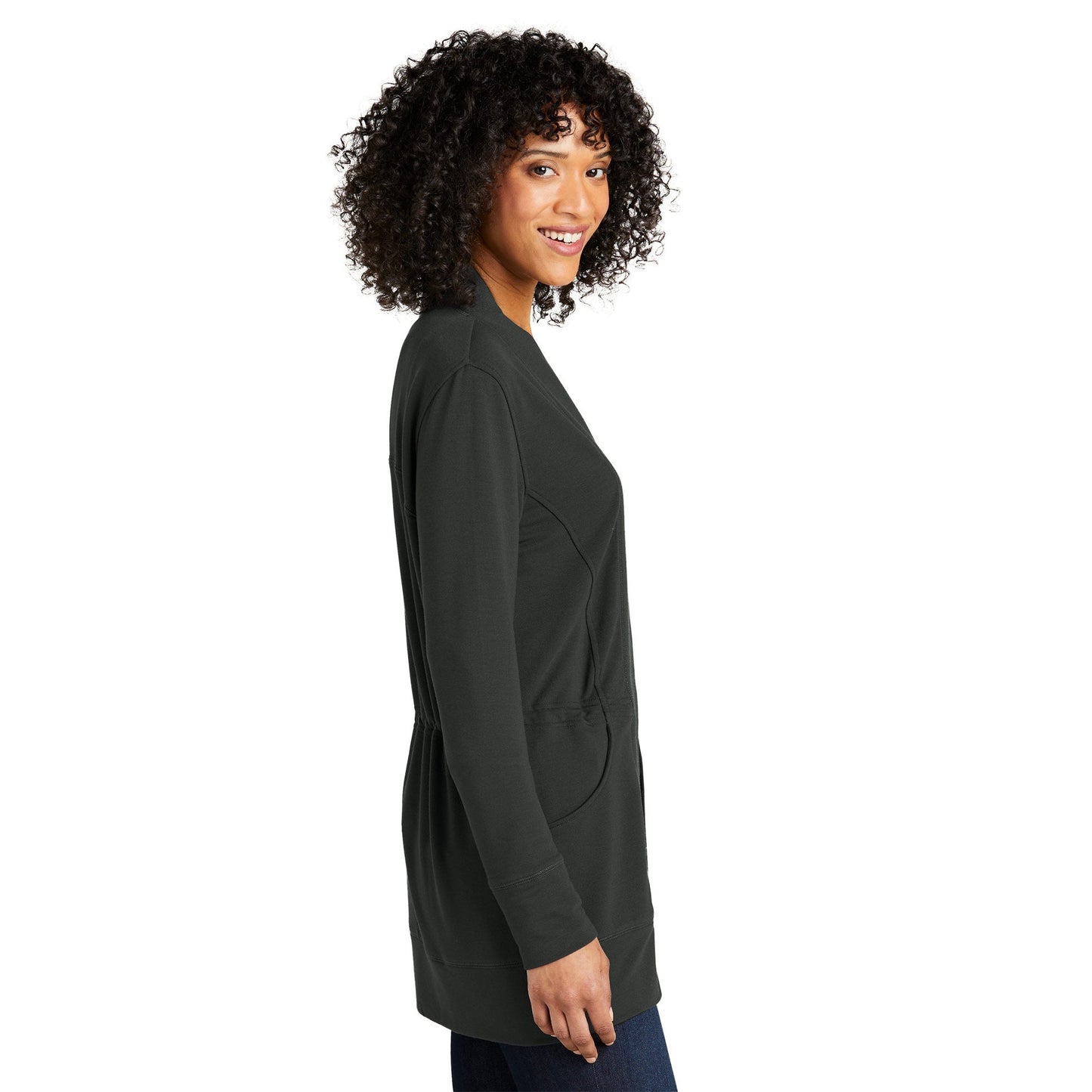 Aegean Blue Cardigan - Port Authority - Soft Microterry