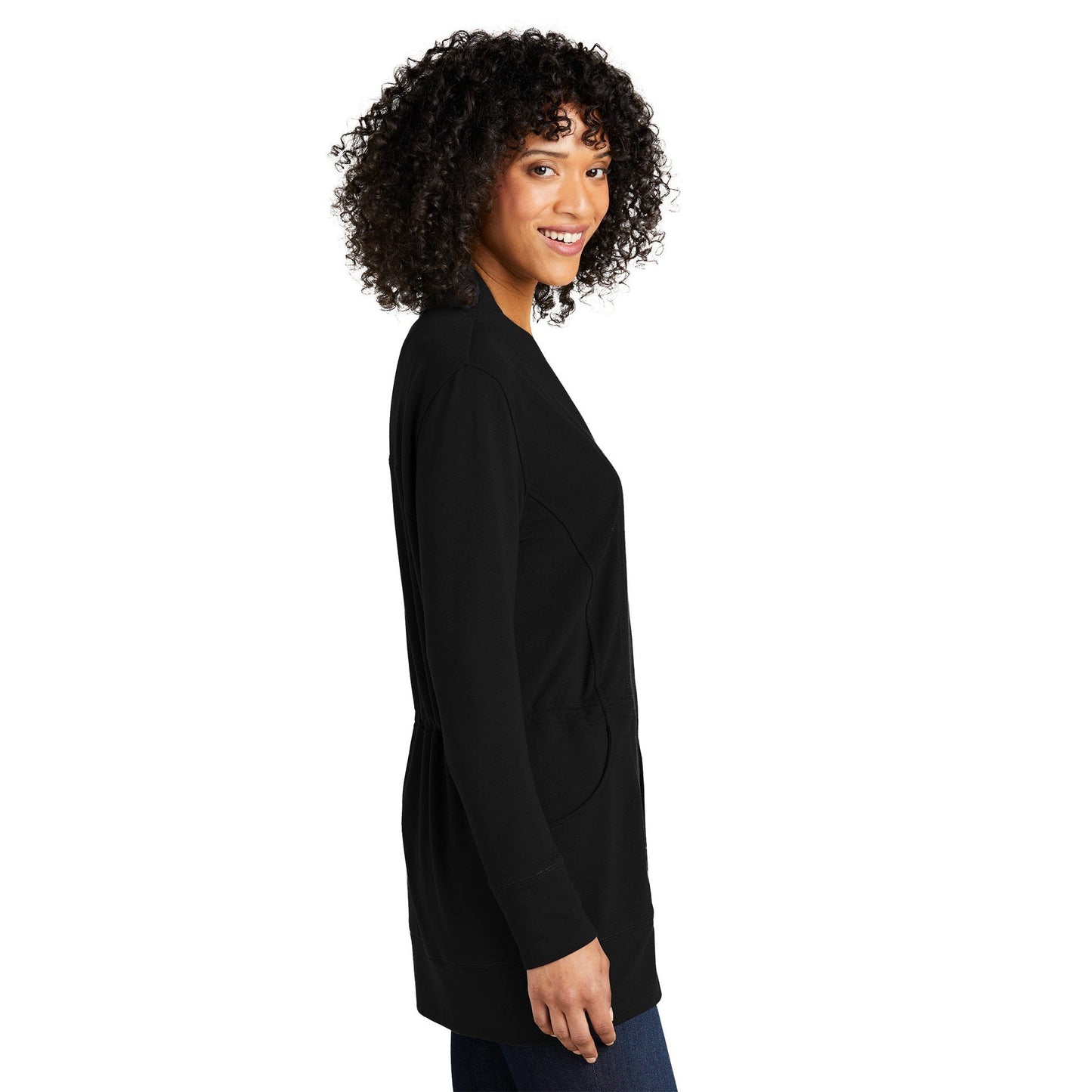 Aegean Blue Cardigan - Port Authority - Soft Microterry