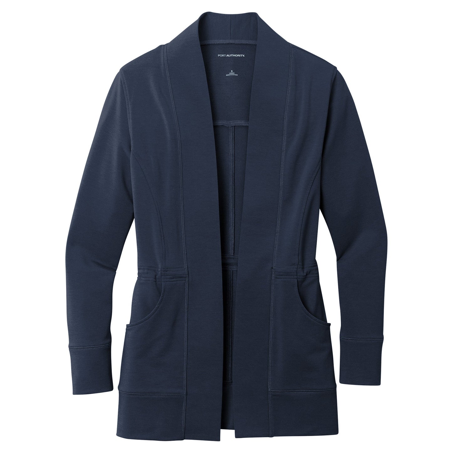 Aegean Blue Cardigan - Port Authority - Soft Microterry